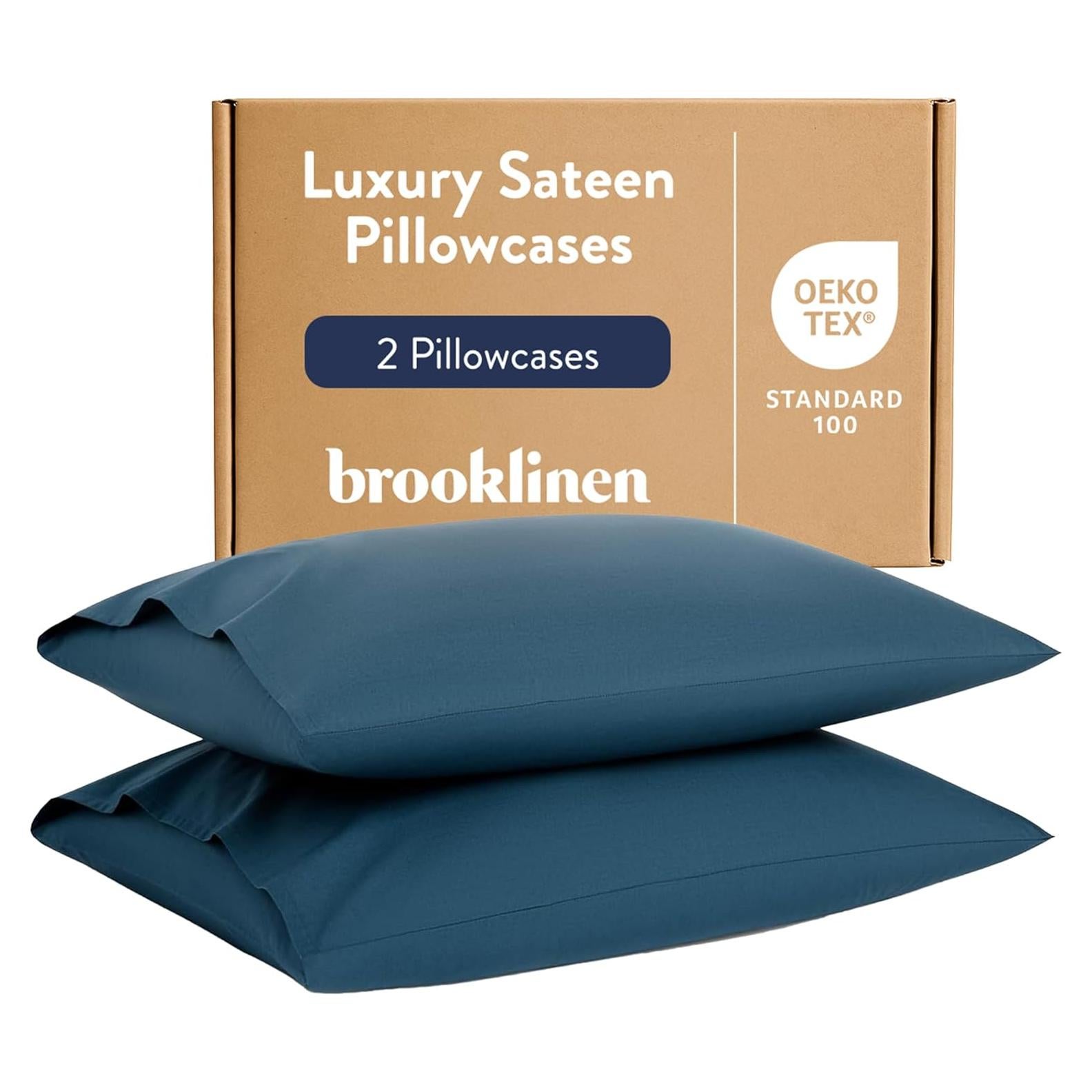 Funda de Almohada Brooklinen Sateen 100% Algodón Estándar - Juego de 2