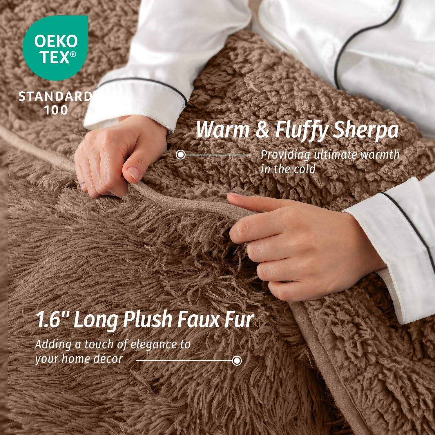 Manta con peso Wemore 6.8kg 121.9x182.9cm Marrón Sherpa