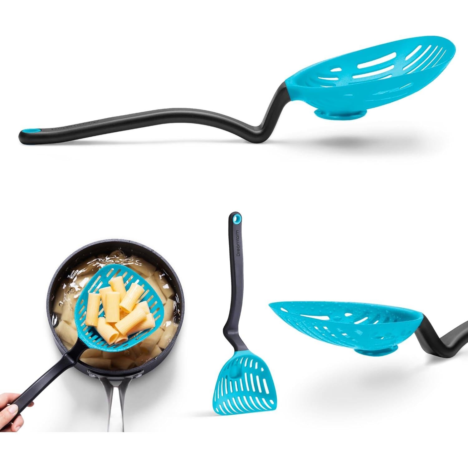 Cuchara Coladora 2-en-1 Dreamfarm Big Lestrain 33 cm Azul