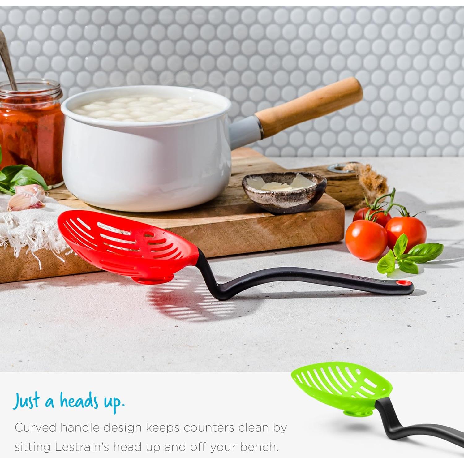 Cuchara Coladora 2-en-1 Dreamfarm Big Lestrain 33 cm Azul