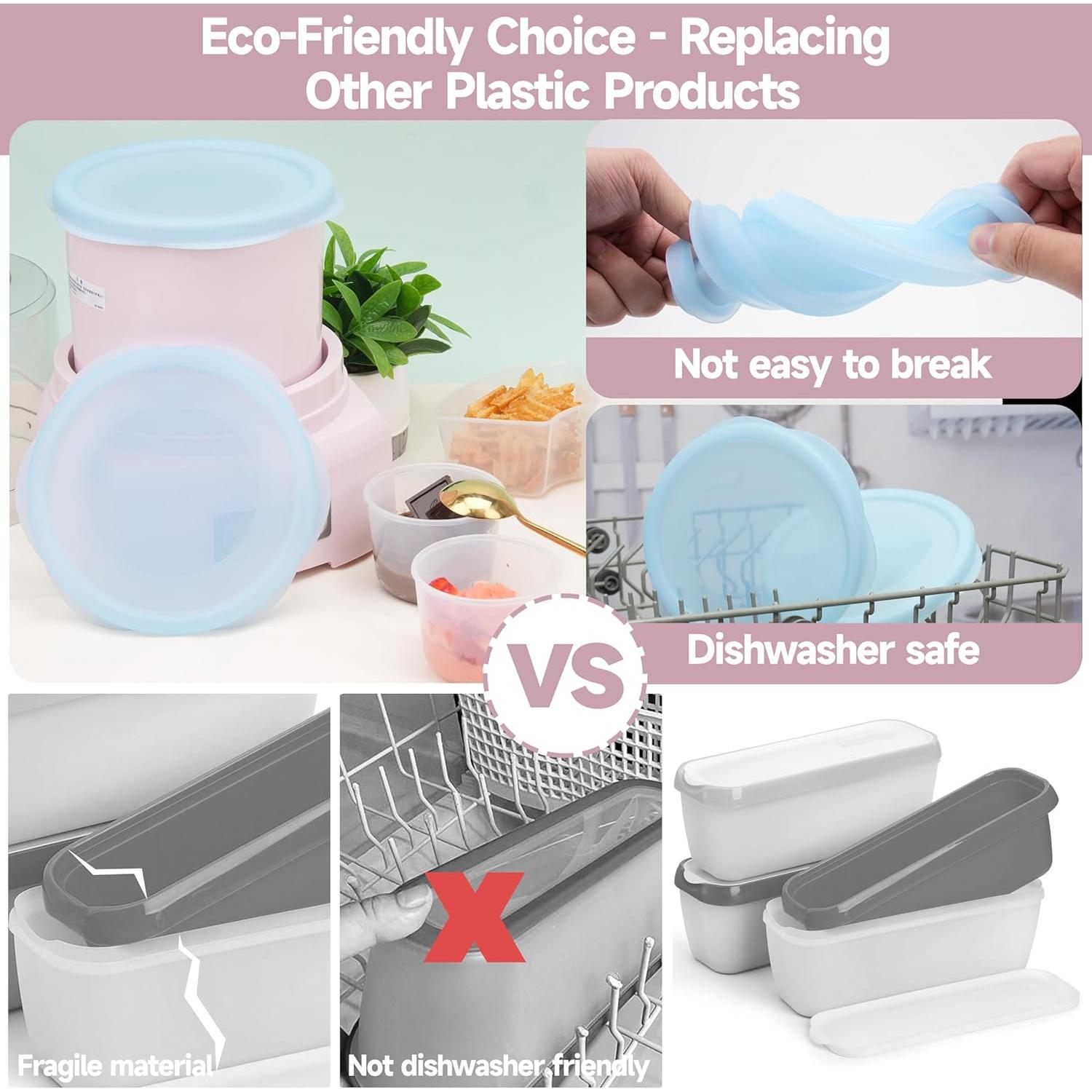 Tapas de Silicona Reutilizables Purekra para Tazón Cuisinart 1.5QT