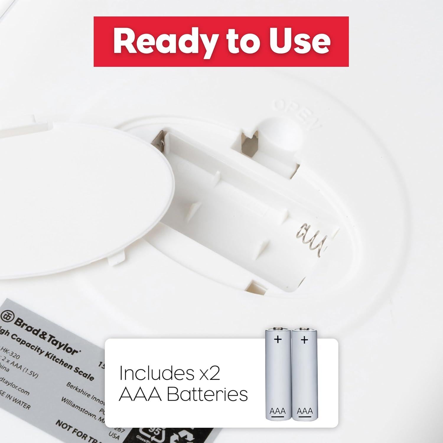 Balanza de Cocina Digital Brod & Taylor 15kg Precisión 1g