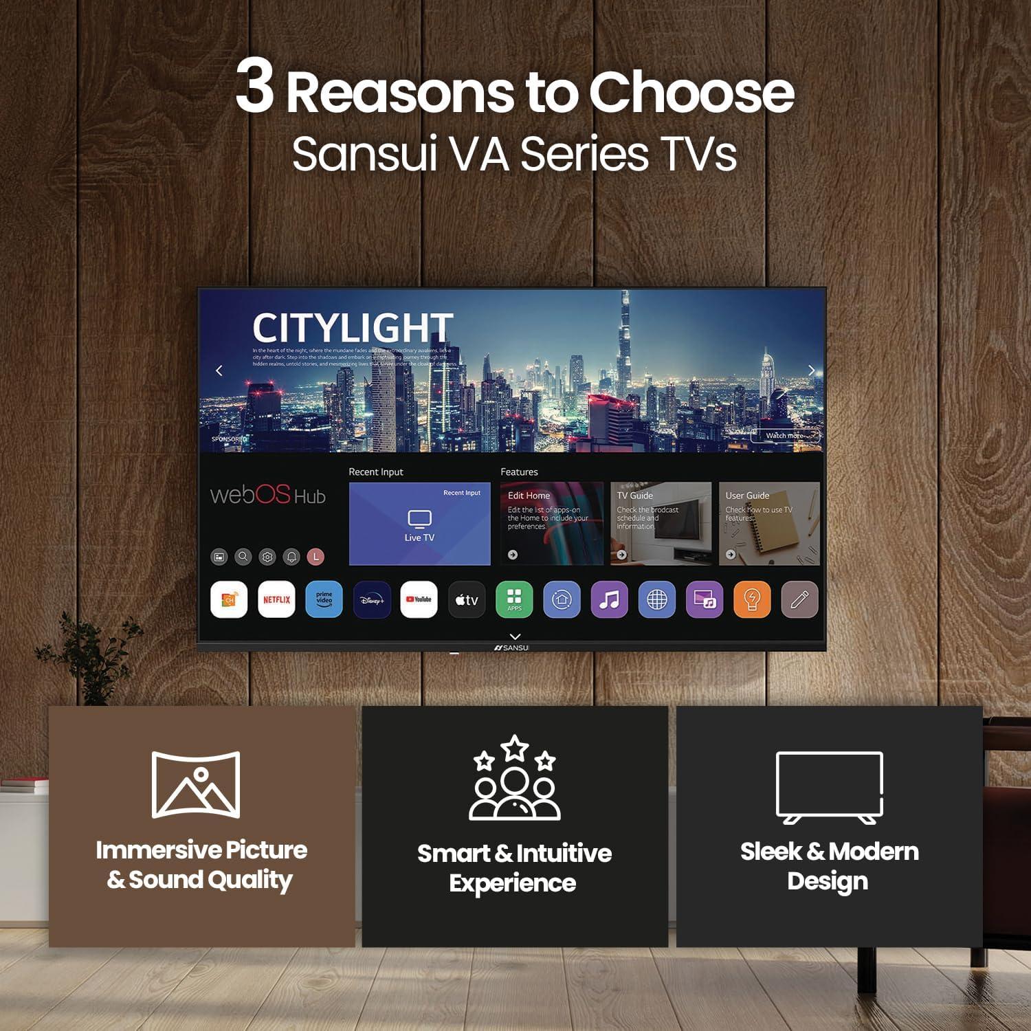 SANSUI 55" OLED 4K UHD Smart TV Dolby Vision 120Hz