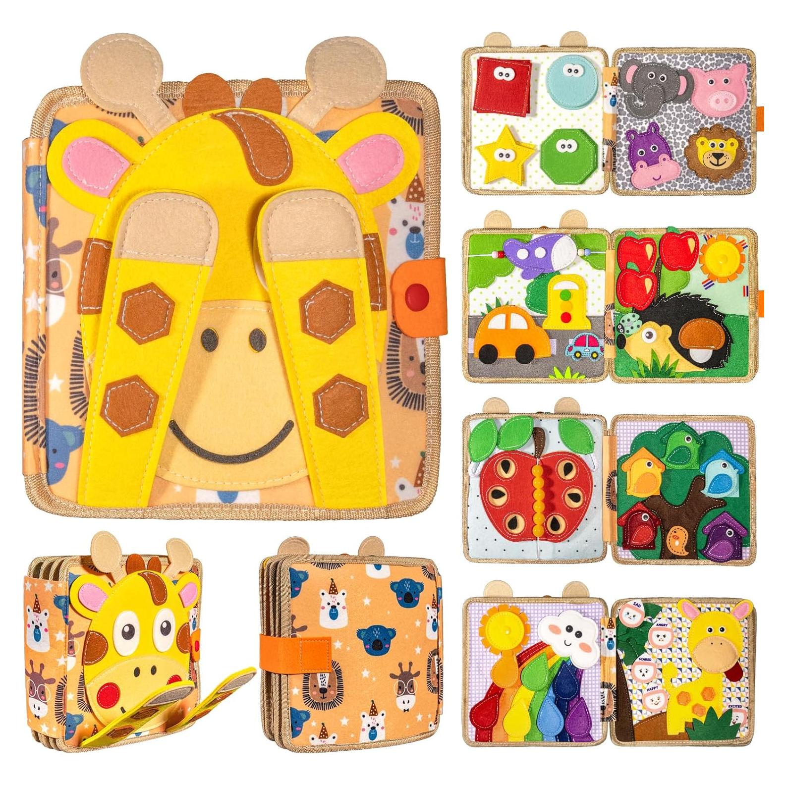 Tablero Ocupado Montessori KIDS KING Jirafa 20x20 cm