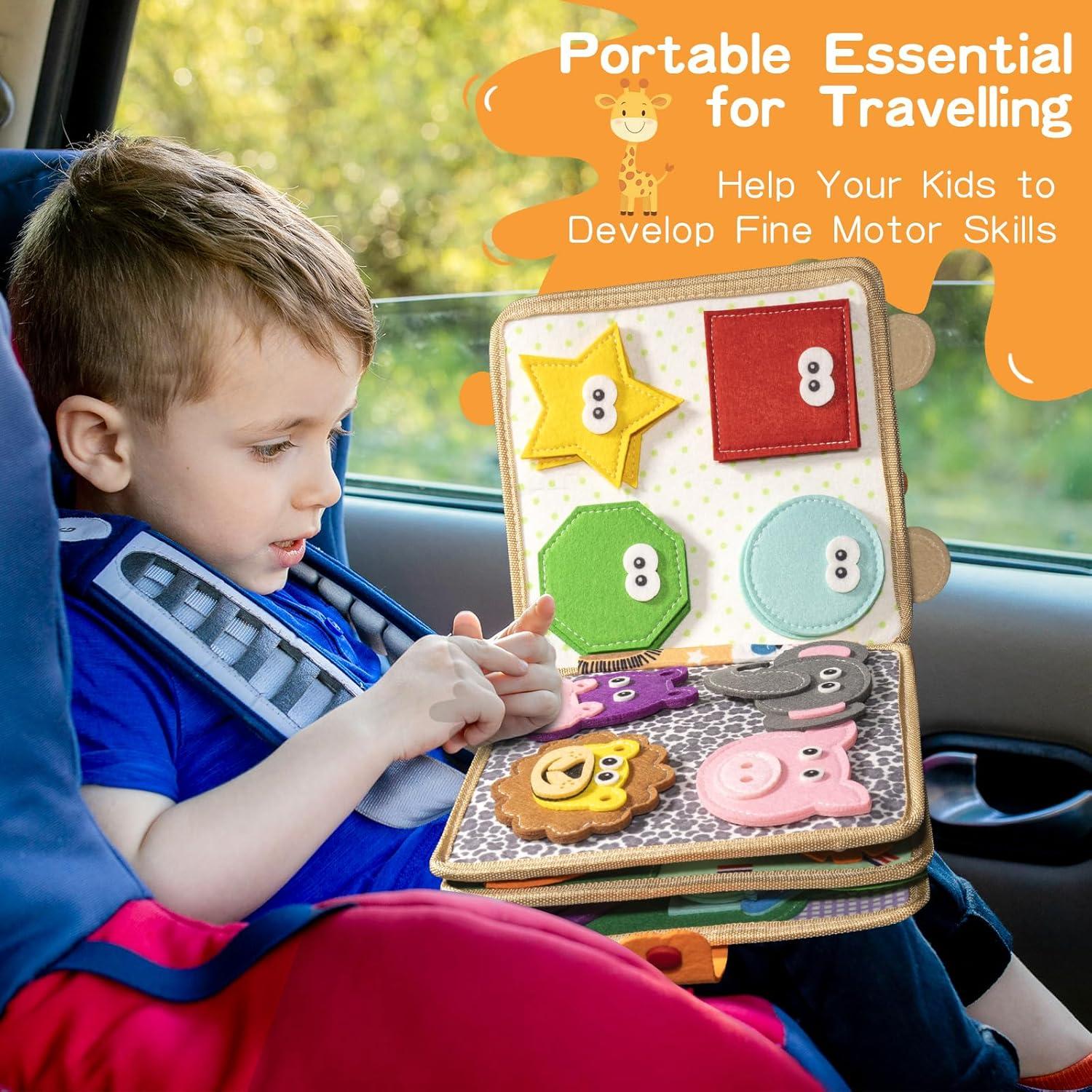 Tablero Ocupado Montessori KIDS KING Jirafa 20x20 cm