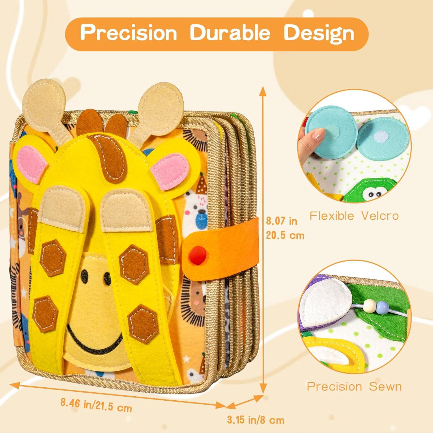 Tablero Ocupado Montessori KIDS KING Jirafa 20x20 cm