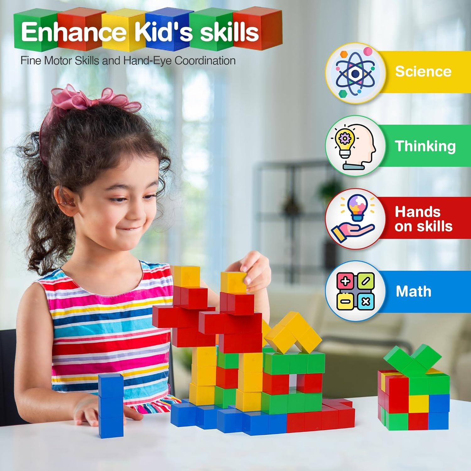 Cubos Magnéticos Educativos Tigerdoe 32 Piezas para Niños