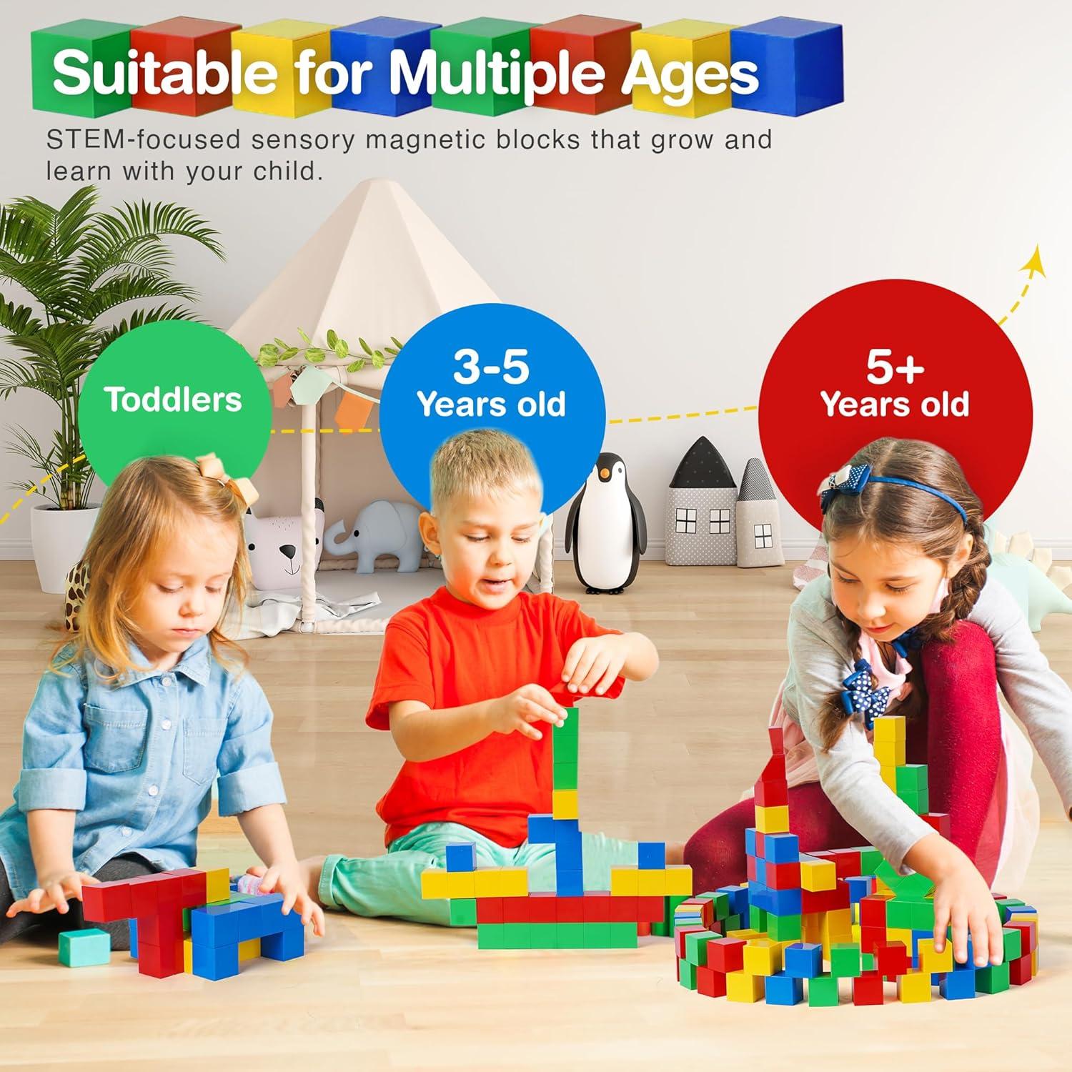 Cubos Magnéticos Educativos Tigerdoe 32 Piezas para Niños