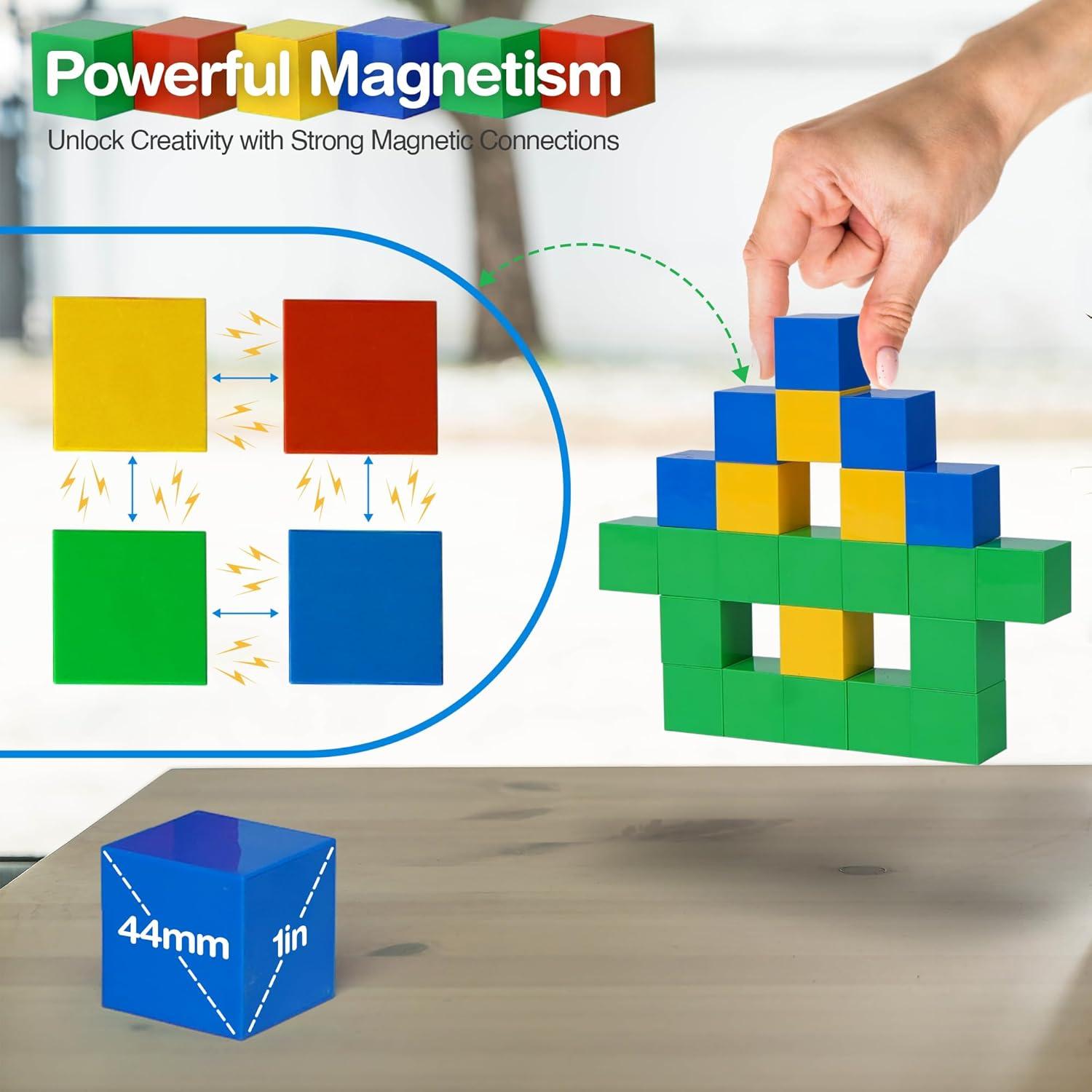 Cubos Magnéticos Educativos Tigerdoe 32 Piezas para Niños