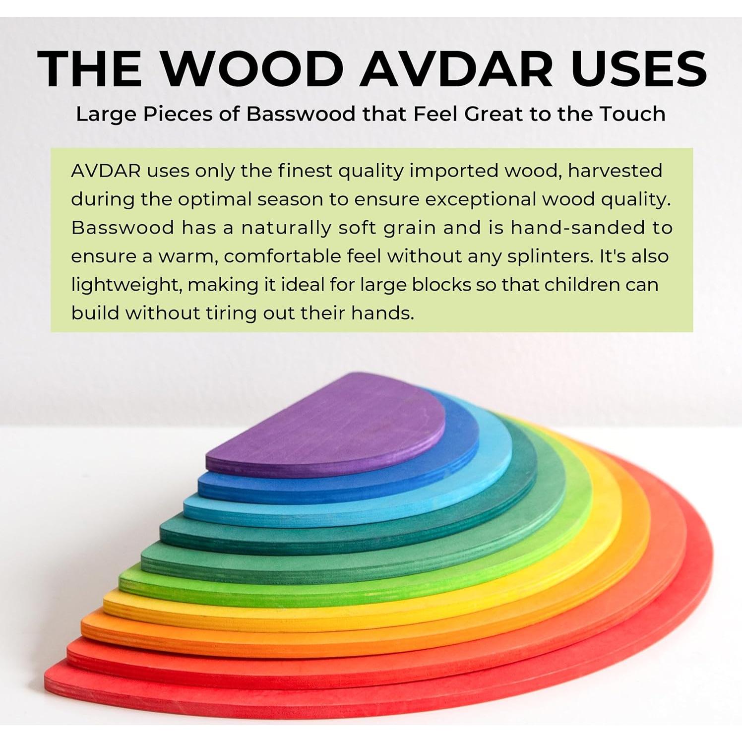 Juego de Apilamiento Semicircular de Madera AVDAR 11 Piezas