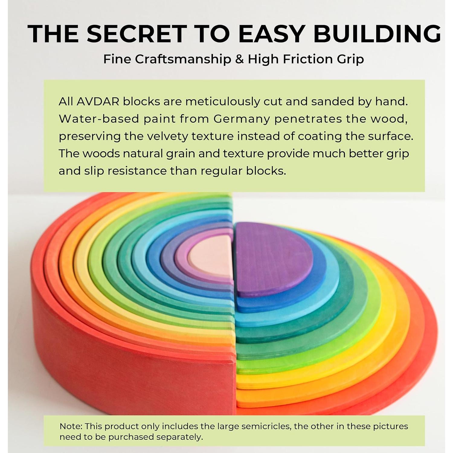 Juego de Apilamiento Semicircular de Madera AVDAR 11 Piezas