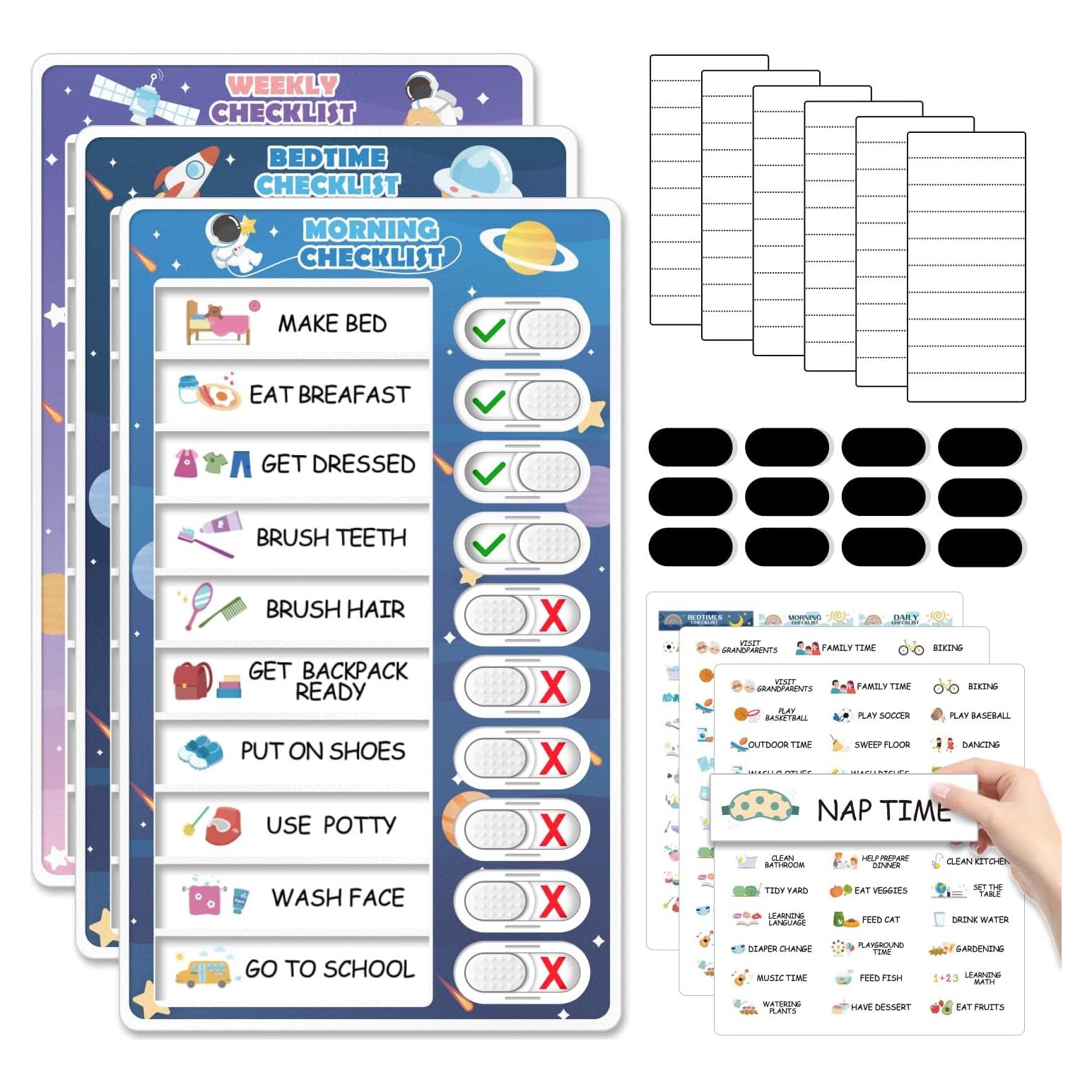 Gráfico de Rutina 3 en 1 CustomMaster para Niños - Astronauta
