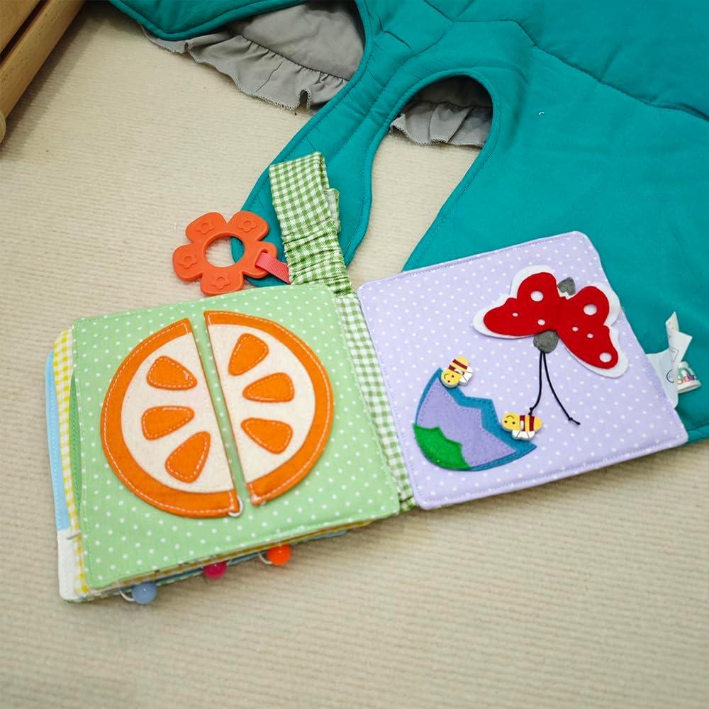 Libro de Tela Montessori ZHIZHI para Bebés 3-6 Años 16x16 cm