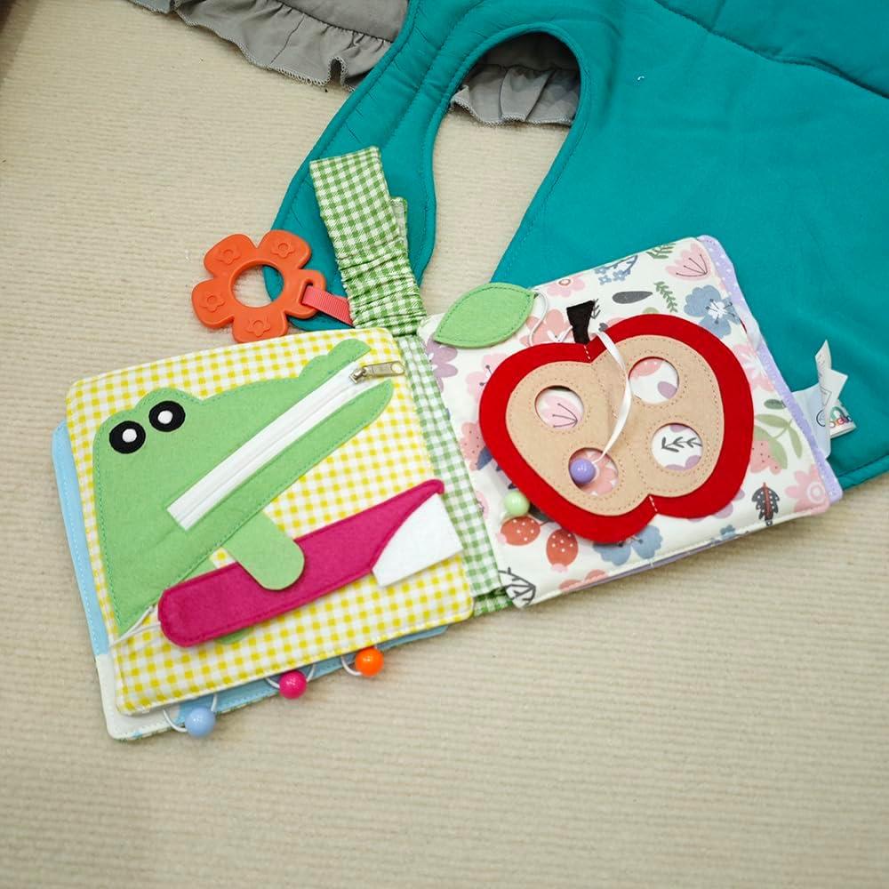 Libro de Tela Montessori ZHIZHI para Bebés 3-6 Años 16x16 cm