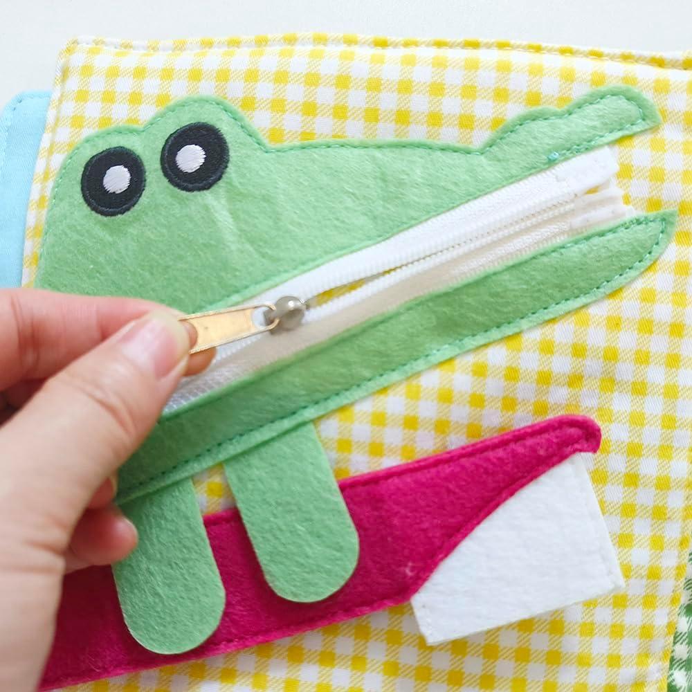 Libro de Tela Montessori ZHIZHI para Bebés 3-6 Años 16x16 cm