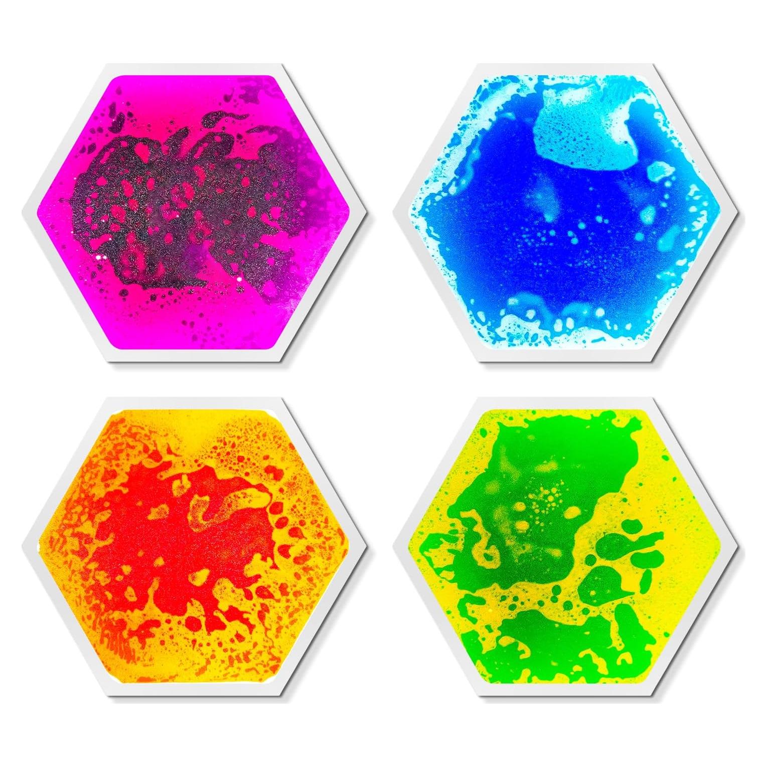 Losas de Piso Sensoriales Líquidas Onyoloy - 4 Hexagonales 33x31 cm