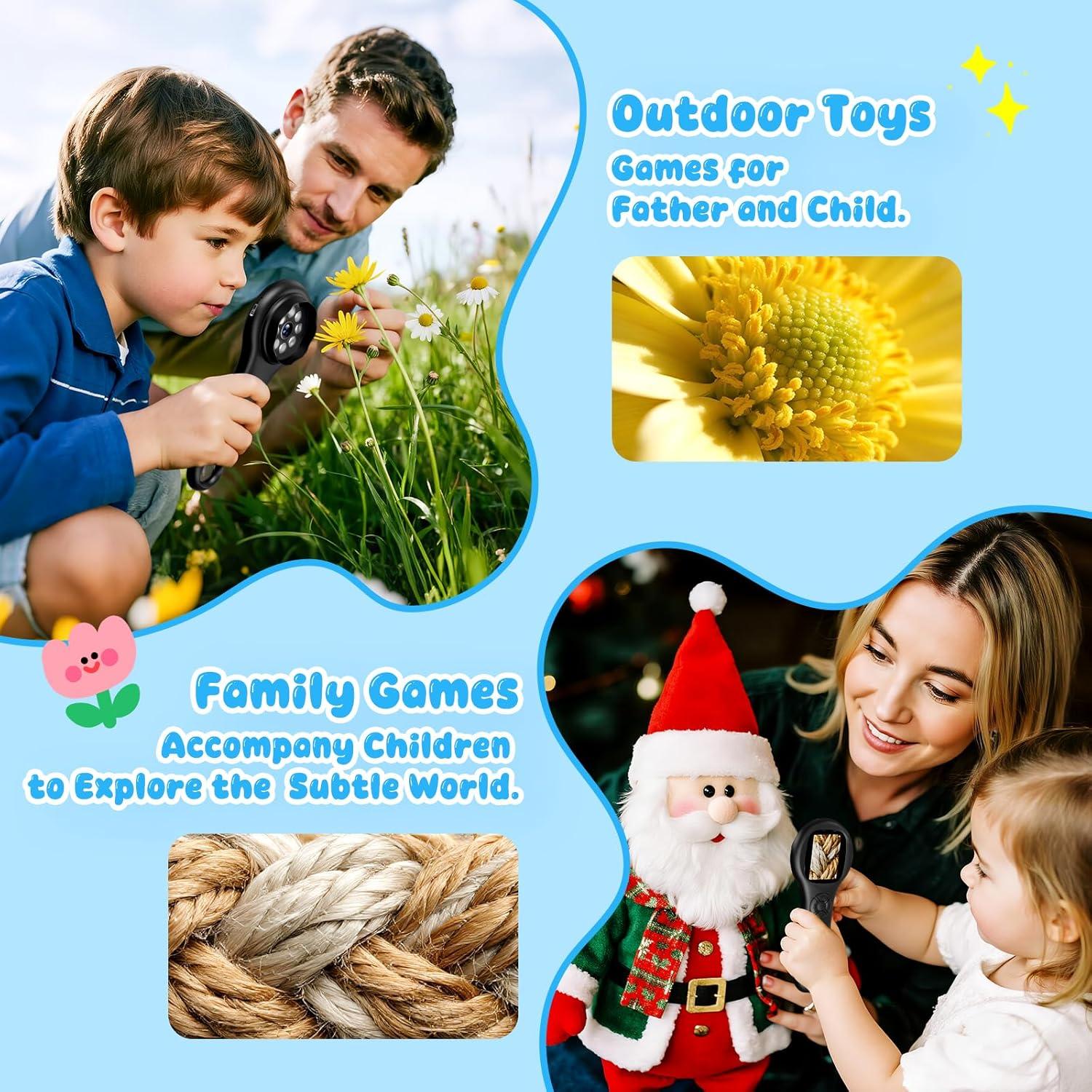 Microscopio Digital Ashfly para Niños - 200x Aumento, LED