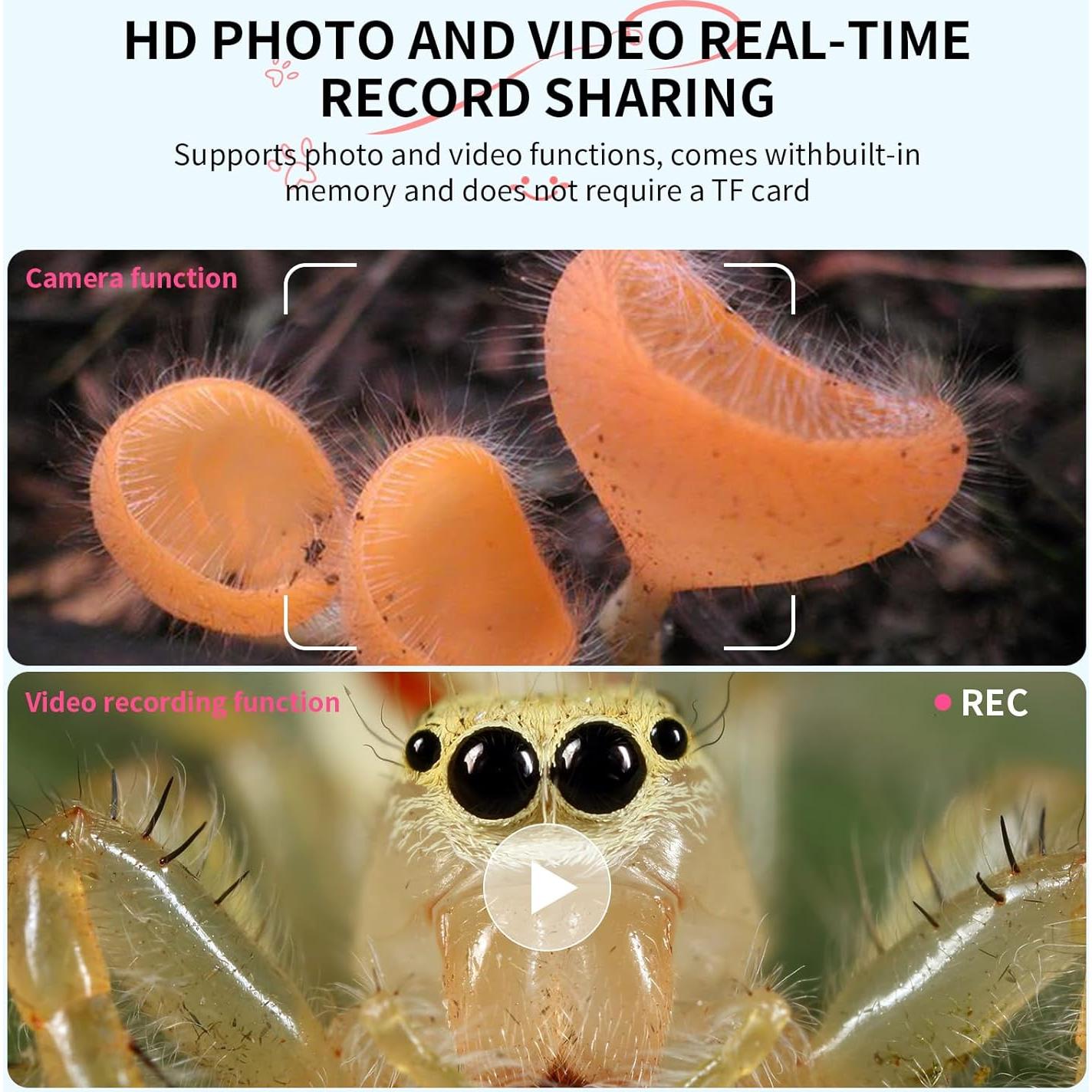 Microscopio Digital Ashfly para Niños - 200x Aumento, LED