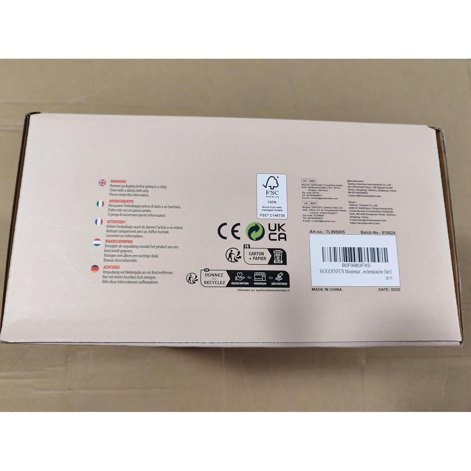 Juguetes de Madera Montessori 5-en-1 Woodenfun para Bebés