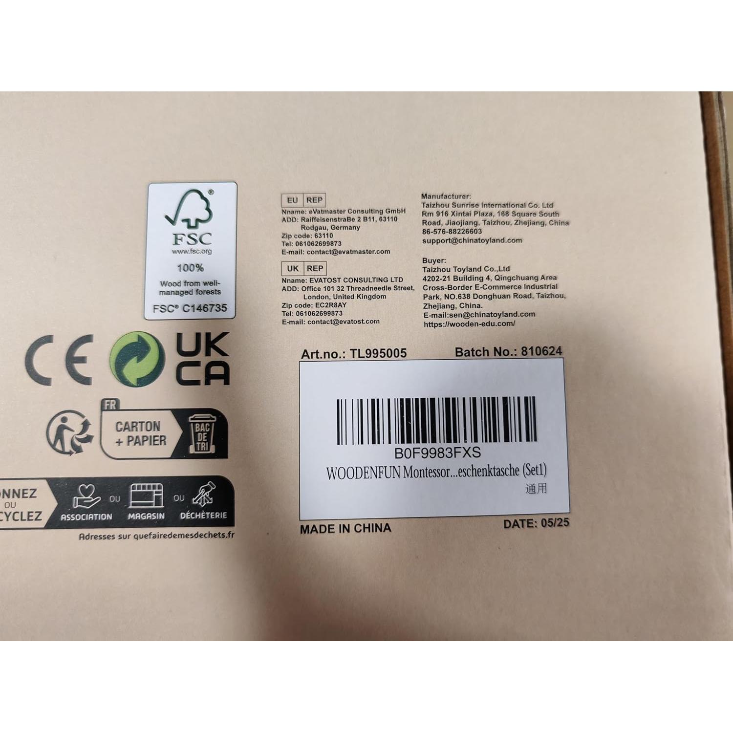 Juguetes de Madera Montessori 5-en-1 Woodenfun para Bebés