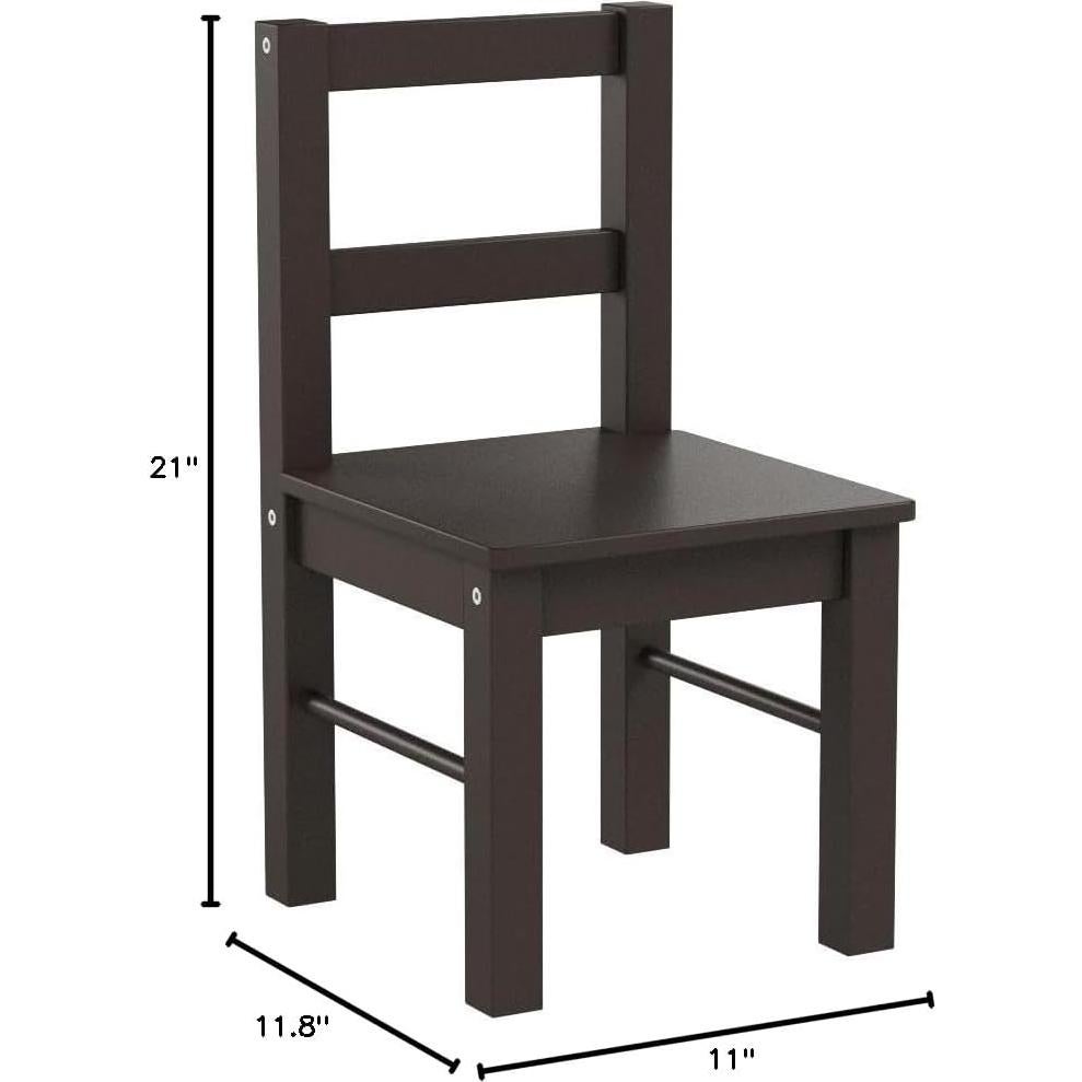 Set de 2 Sillas de Madera para Niños UTEX Espresso 3-8 Años