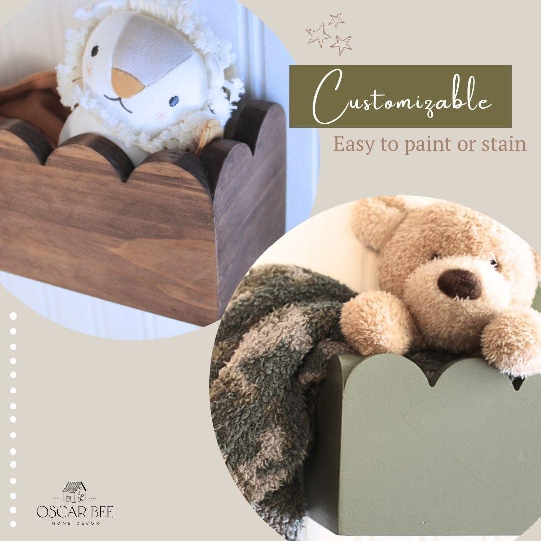 Juego de 2 Estantes Flotantes Oscar Bee para Niños - Blanco