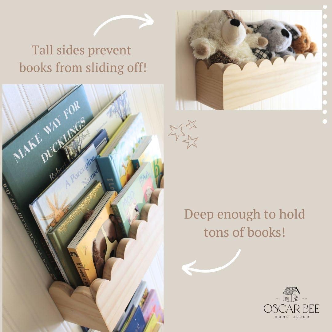 Juego de 2 Estantes Flotantes Oscar Bee para Niños - Blanco