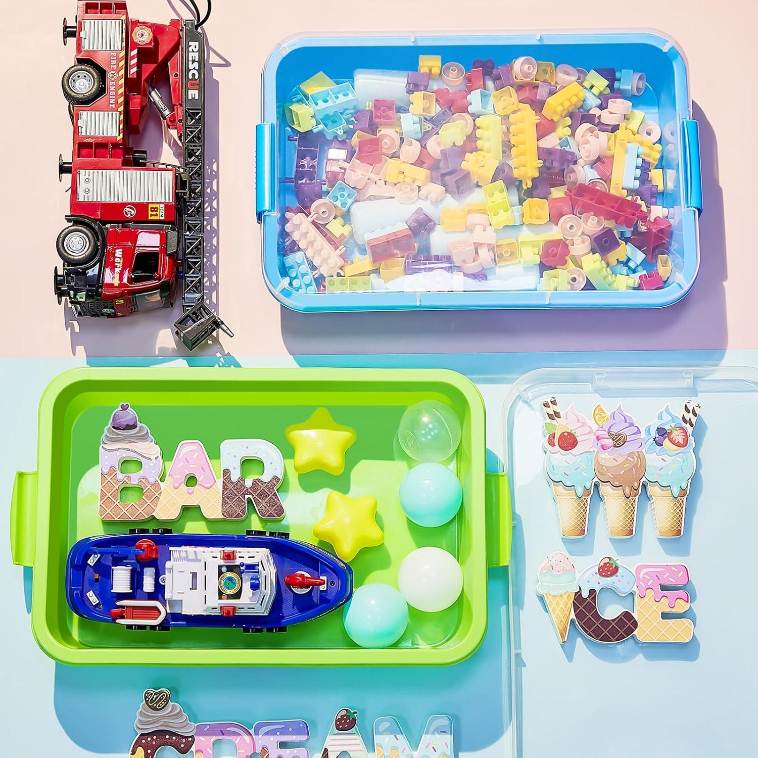 Bandejas Sensoriales de Arena Beeveer 2 Pcs Apilables 39x25 cm