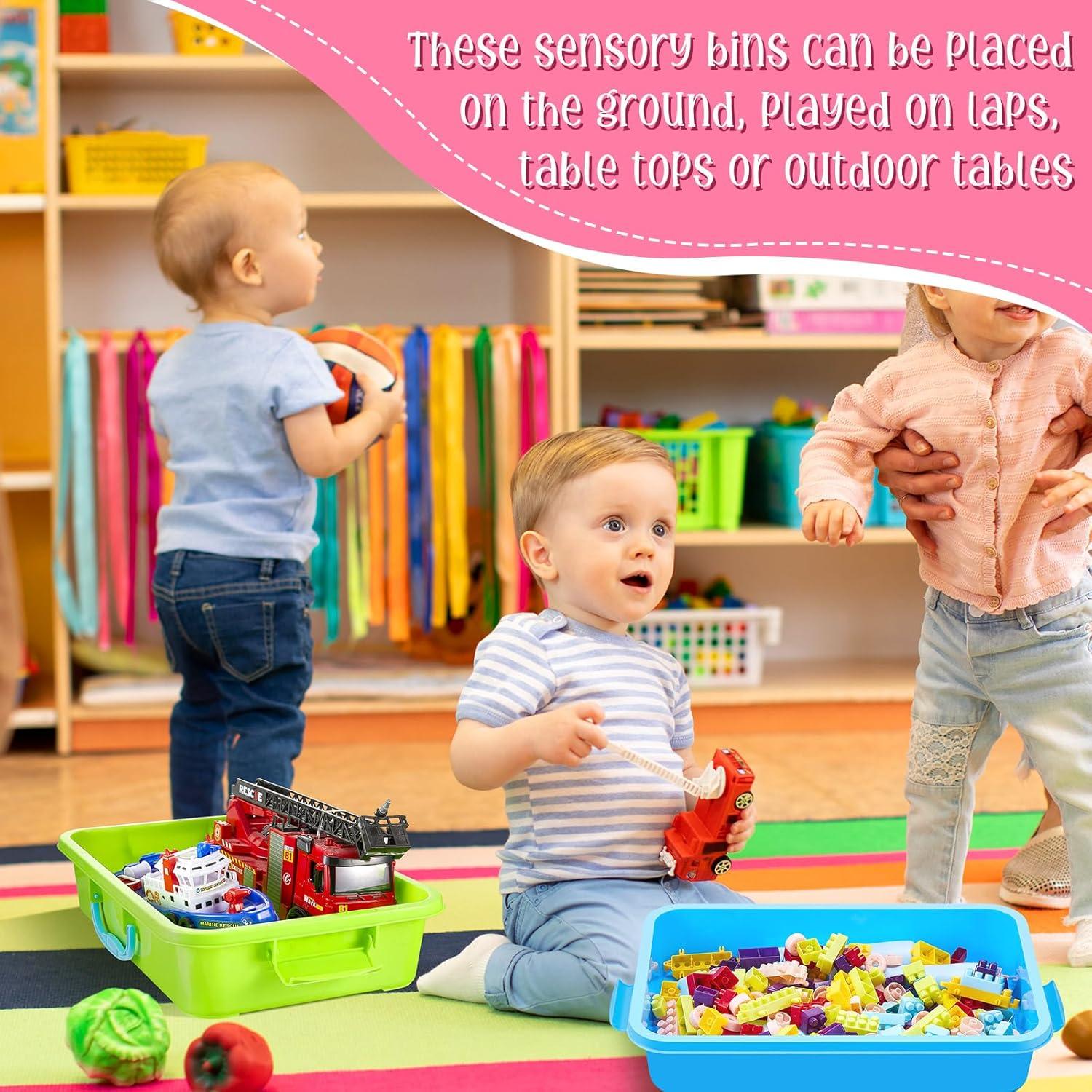 Bandejas Sensoriales de Arena Beeveer 2 Pcs Apilables 39x25 cm