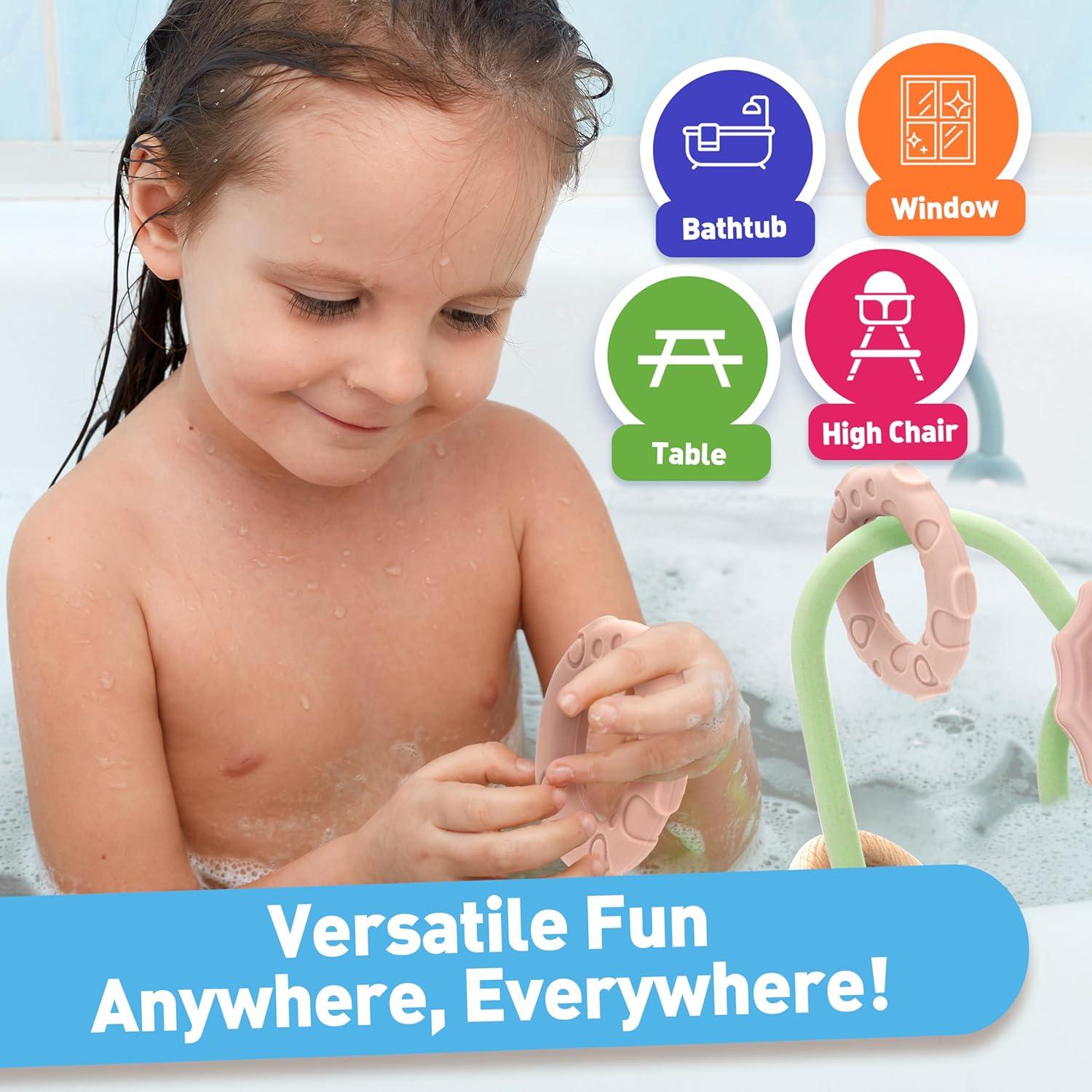 Juguete Sensorial para Bebés con Ventosa Ascnduup - Silicona y Madera