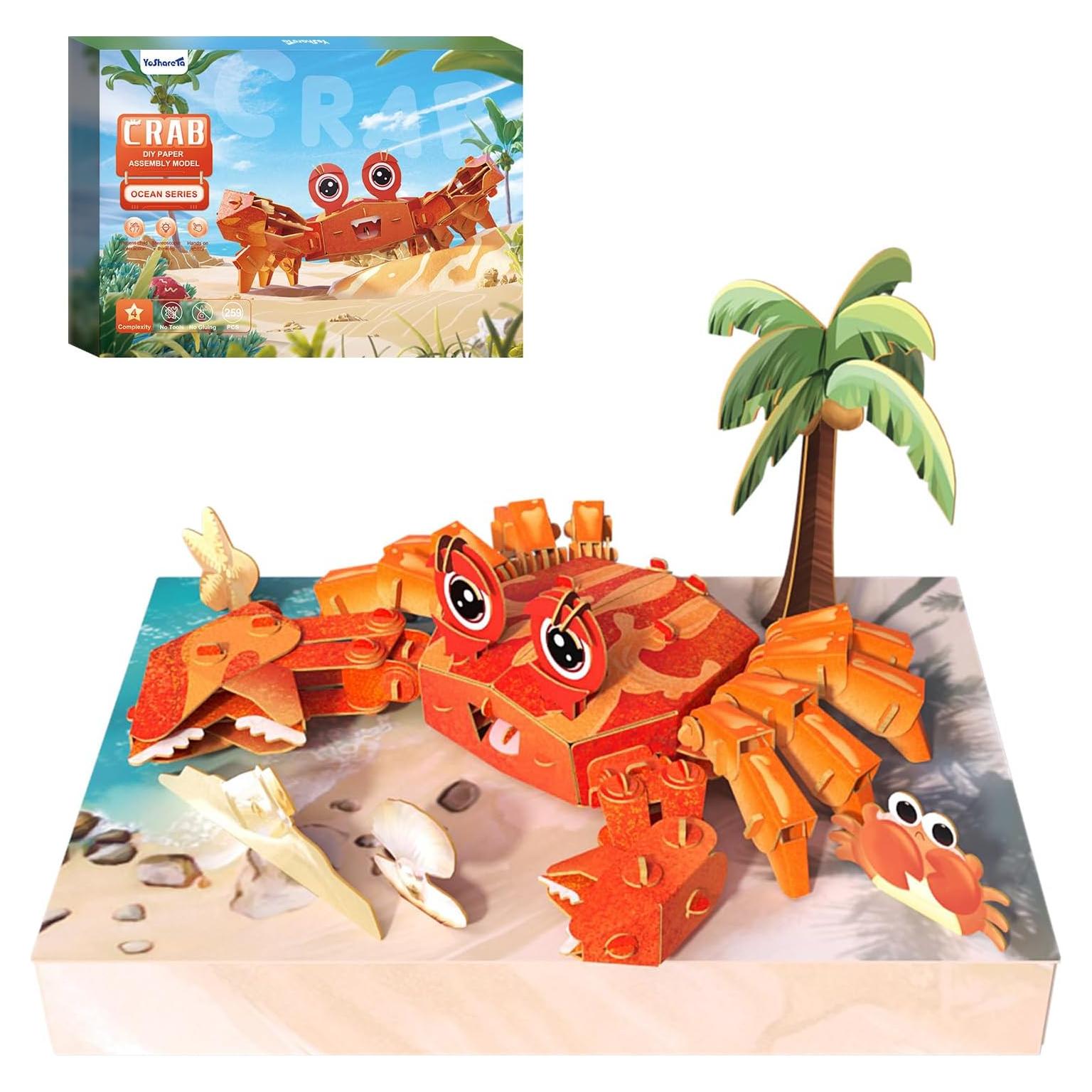 Rompecabezas 3D Cangrejo YoShareTa para Adultos y Niños +27.94 cm