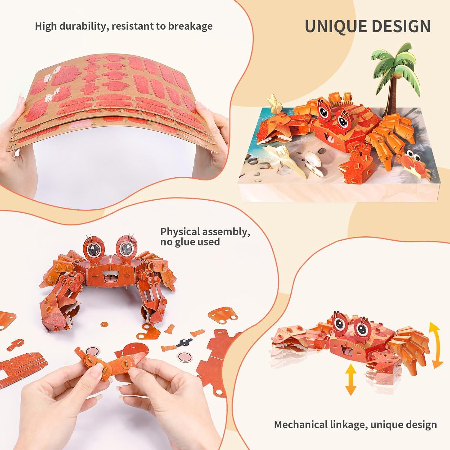 Rompecabezas 3D Cangrejo YoShareTa para Adultos y Niños +27.94 cm