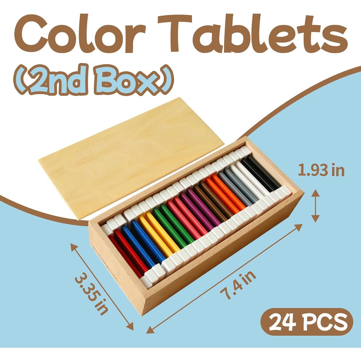 Tabletas de Color Montessori Outlet 2da Caja para Niños 3-6 Años