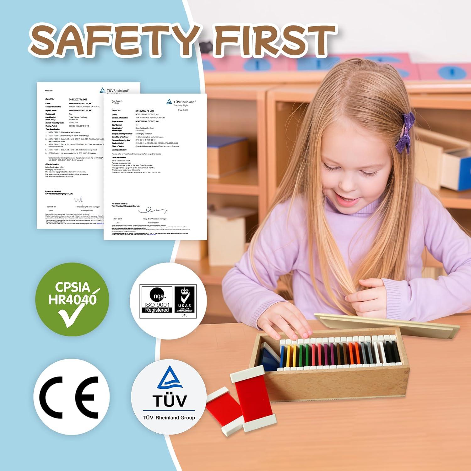 Tabletas de Color Montessori Outlet 2da Caja para Niños 3-6 Años