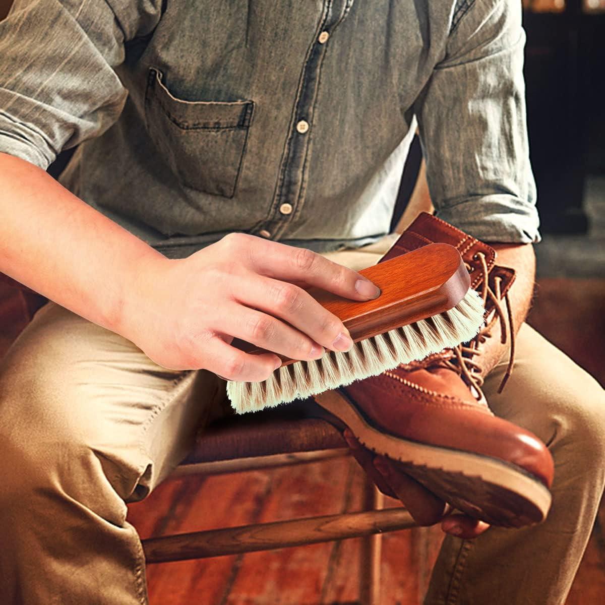 Kit de Cepillos para Zapatos YoungJoy - 3 Piezas de Cerdas de Caballo