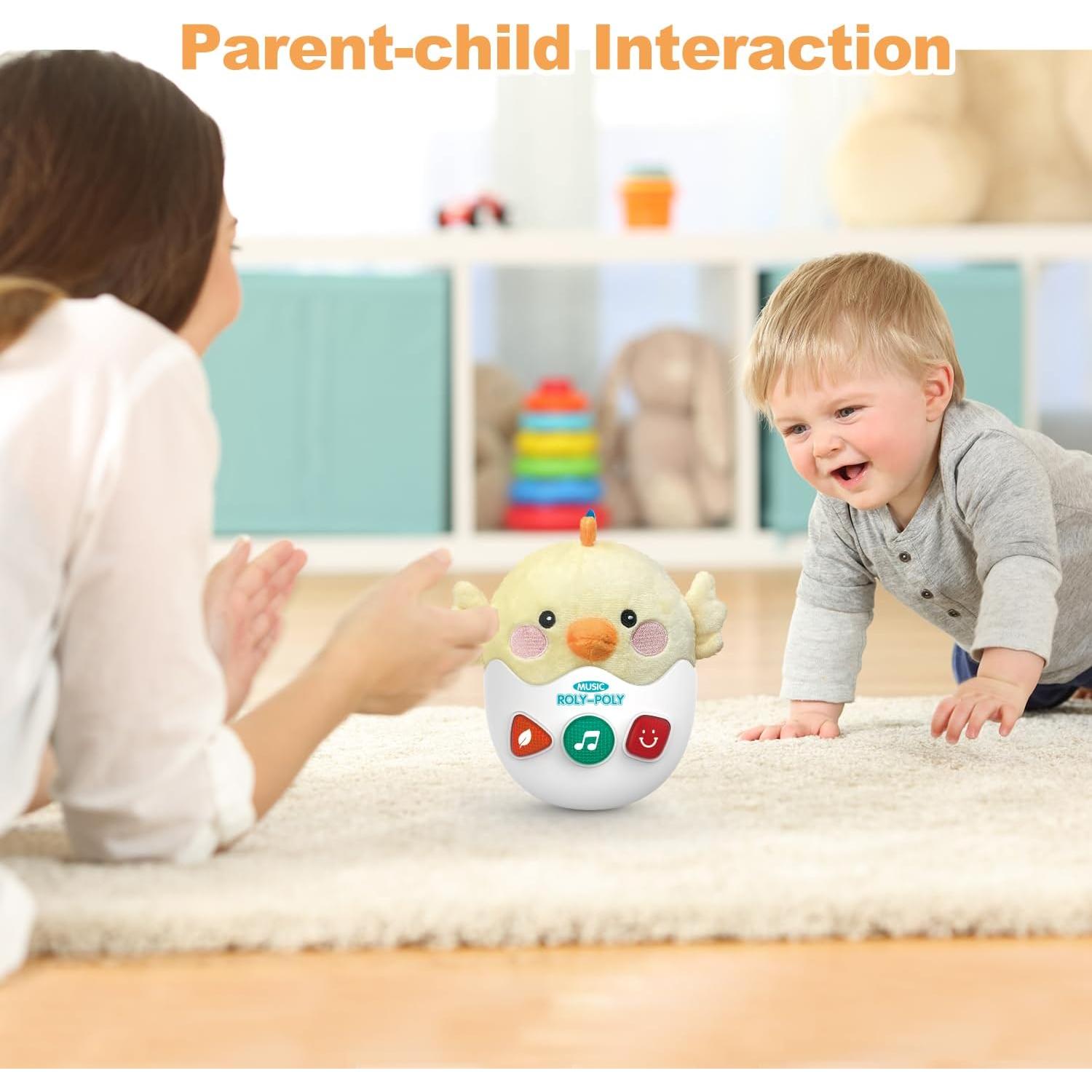 Juguete Musical de Peluche Pollito SUNLIKE 16 cm con Luz y Sonidos