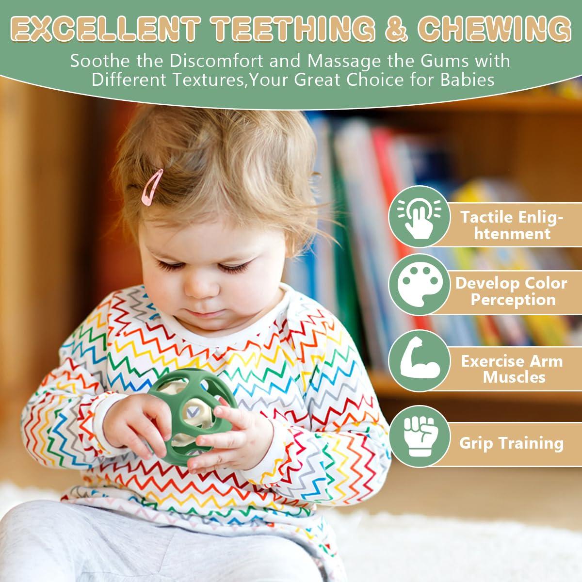 Pelotas Sensoriales MCGMITT de Silicona para Bebés 0-12 Meses