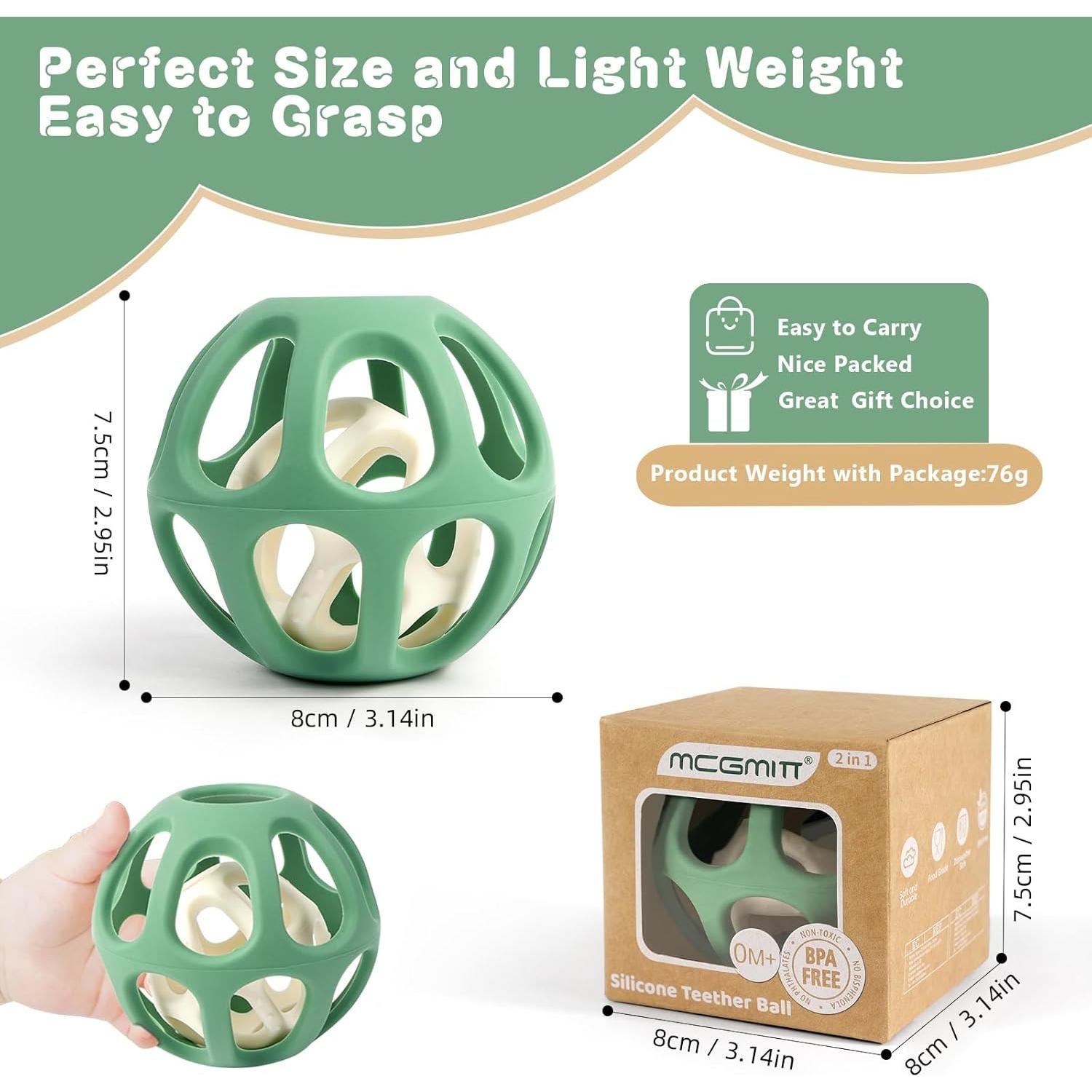 Pelotas Sensoriales MCGMITT de Silicona para Bebés 0-12 Meses