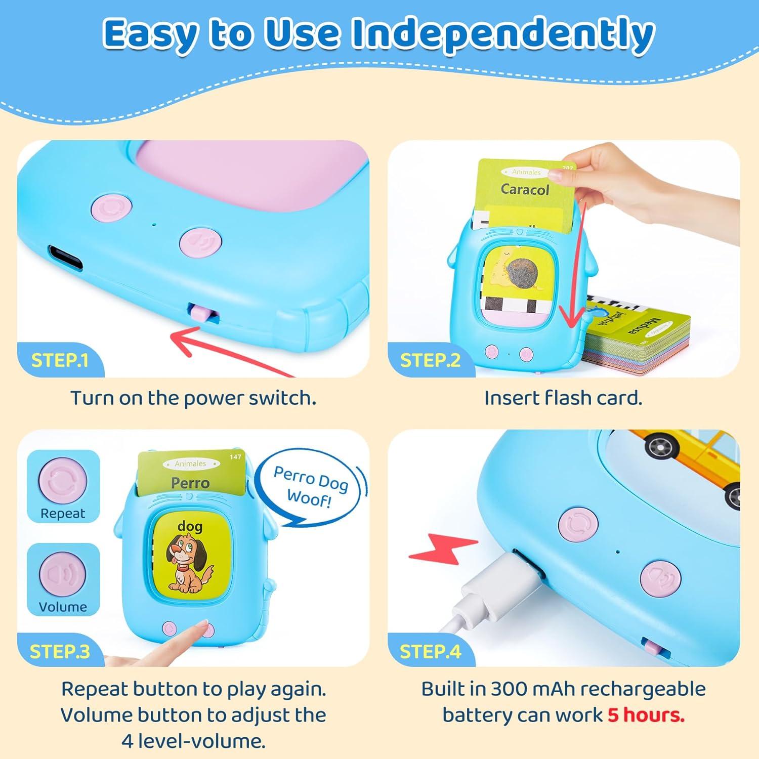 Tarjetas de Flash que Hablan Gimgong - Juguete Educativo Bilingüe