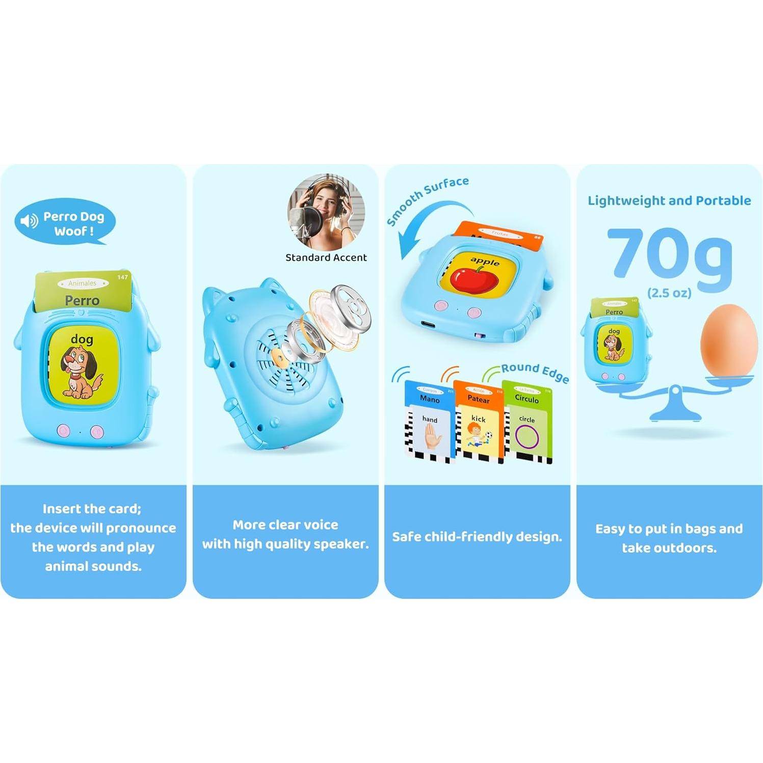 Tarjetas de Flash que Hablan Gimgong - Juguete Educativo Bilingüe