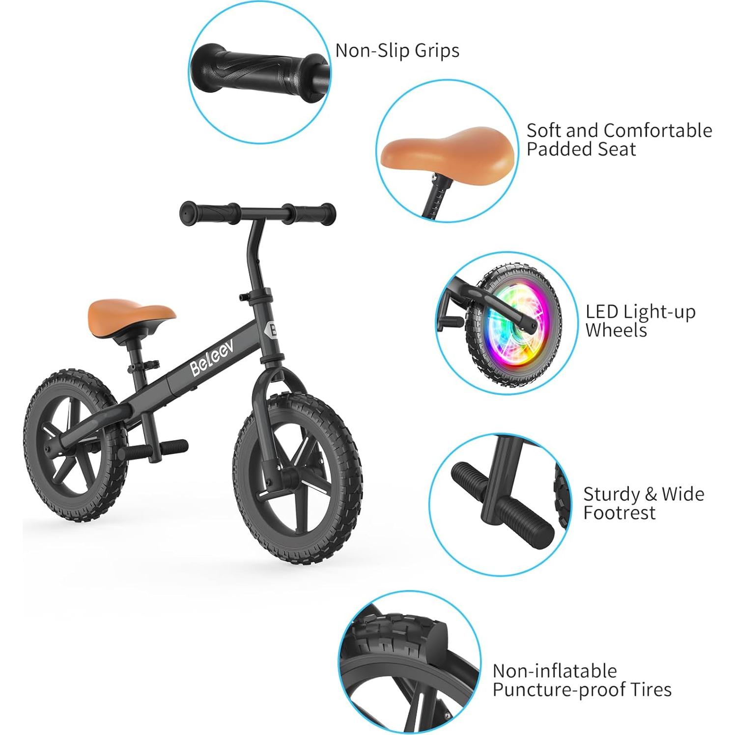 Bicicleta de Equilibrio BELEEV para Niños 2-5 Años 12"