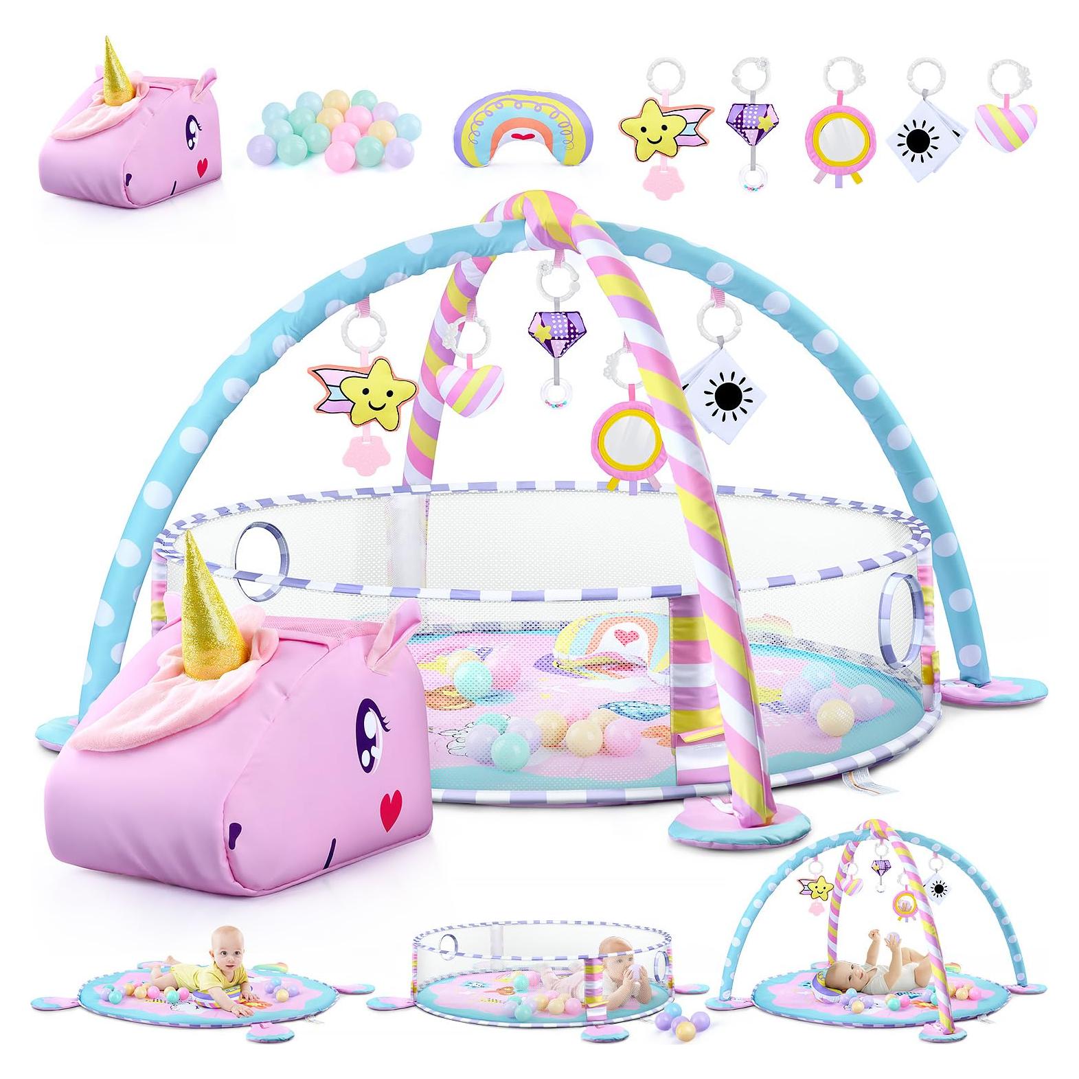 Alfombra de Juego para Bebés WeeHomm Unicornio 89x89cm