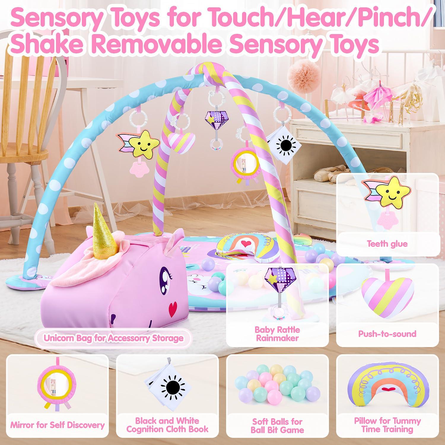 Alfombra de Juego para Bebés WeeHomm Unicornio 89x89cm