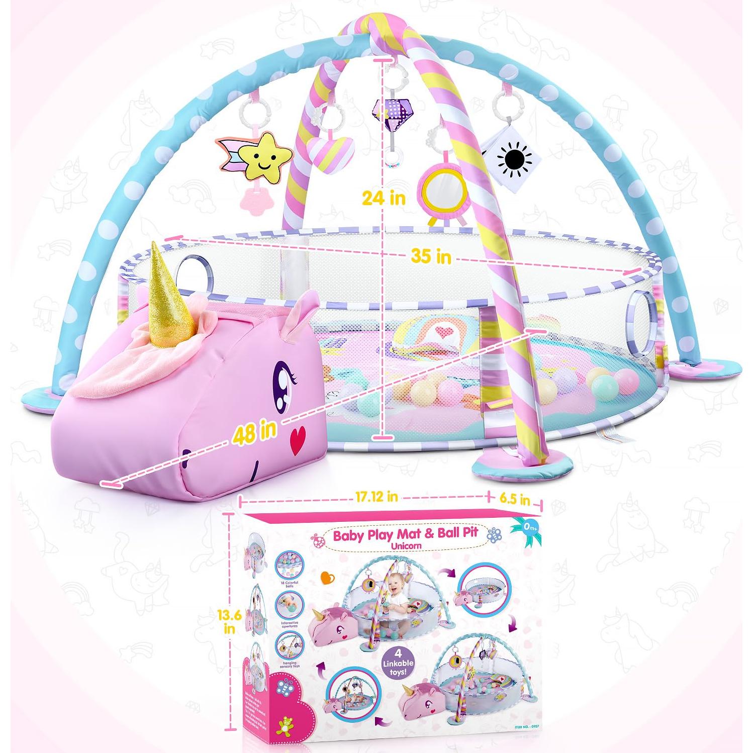 Alfombra de Juego para Bebés WeeHomm Unicornio 89x89cm