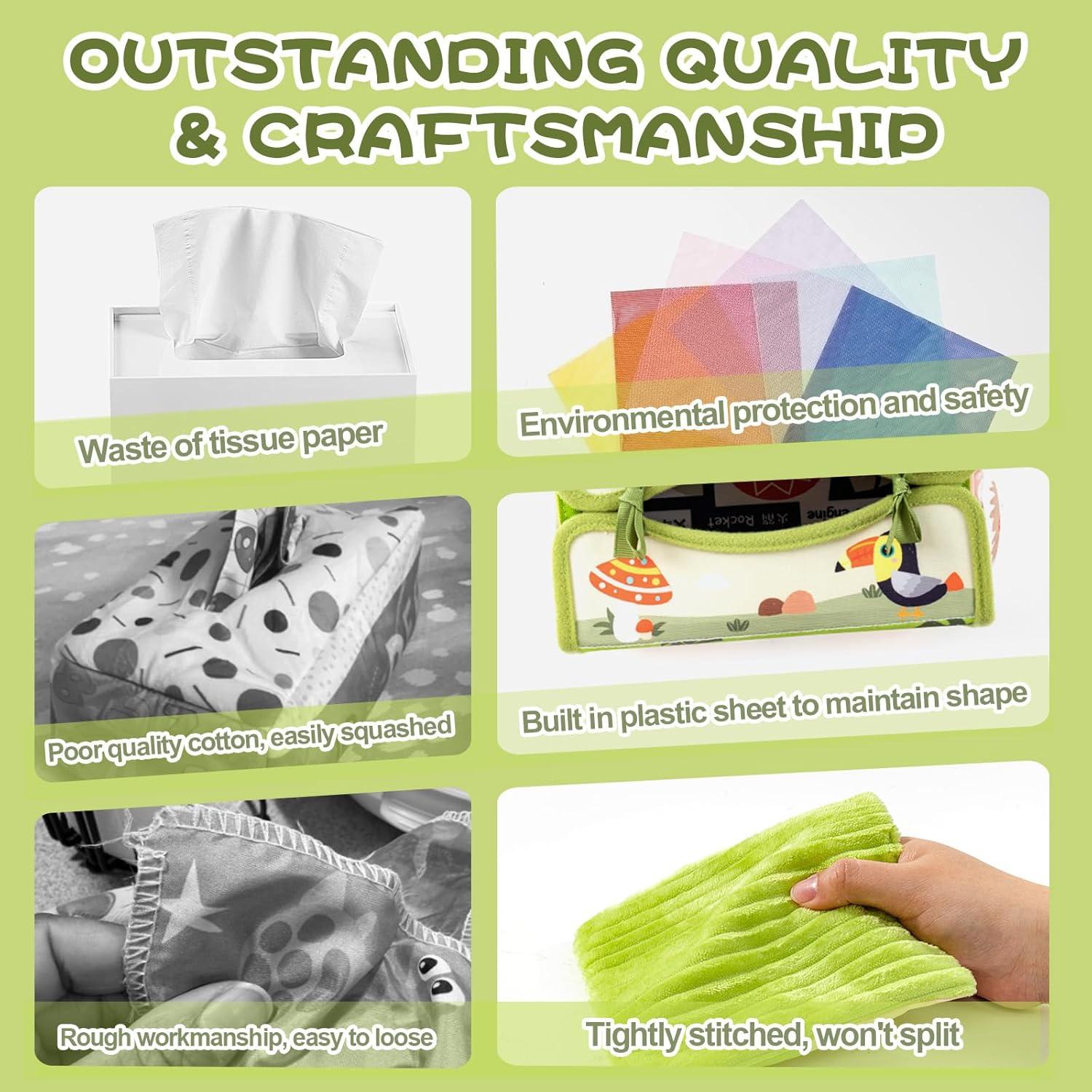 Jollybaby Juguete Sensorial Caja de Tejidos para Bebé 0-1 Año