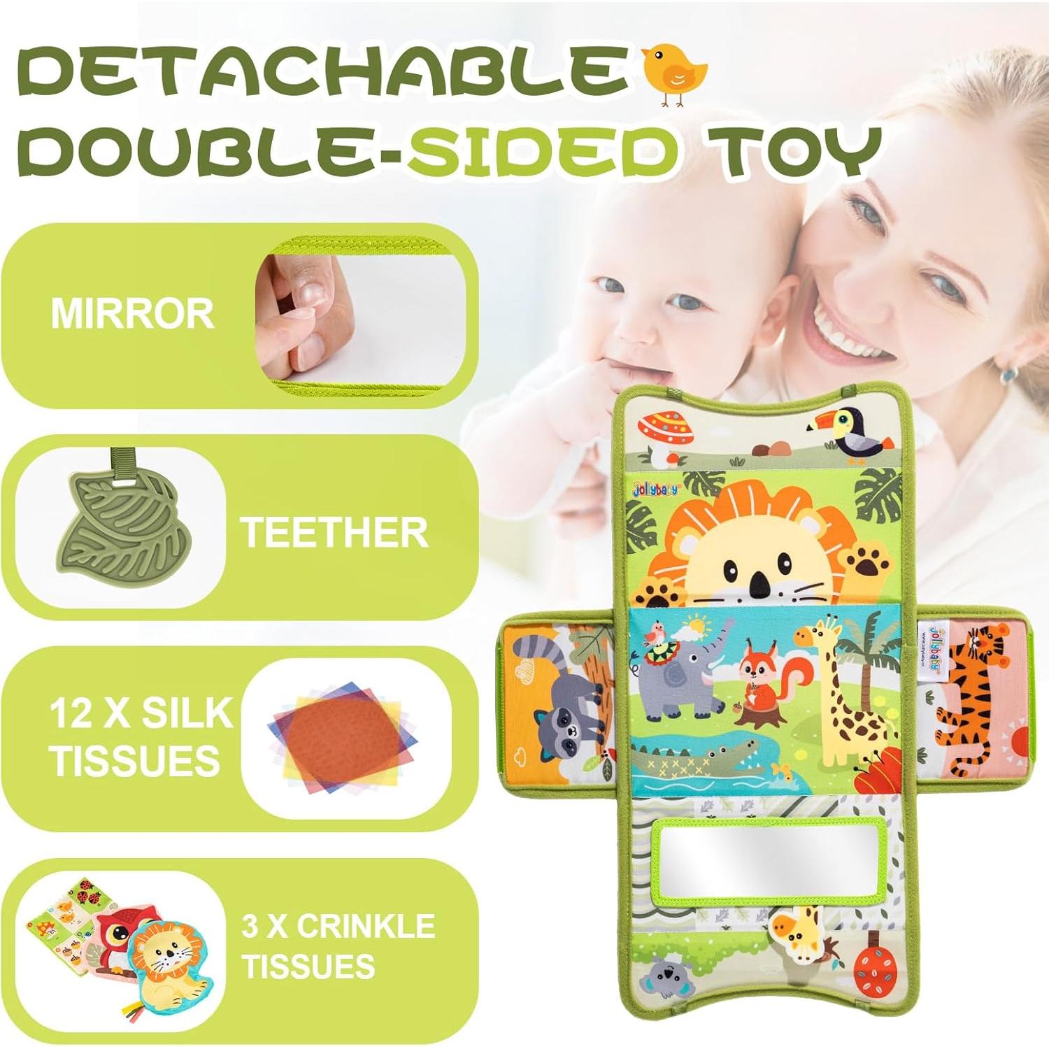 Jollybaby Juguete Sensorial Caja de Tejidos para Bebé 0-1 Año