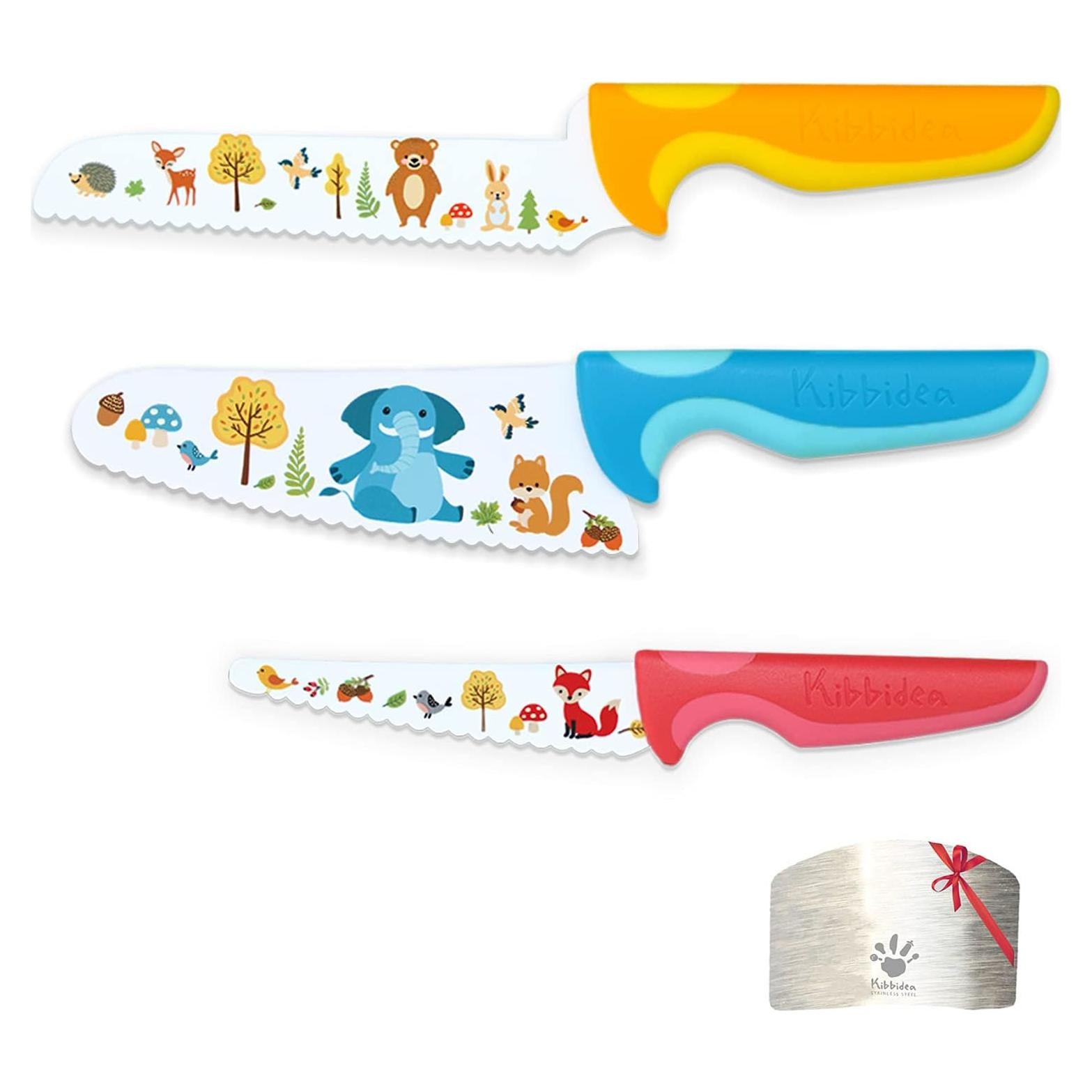 Juego de cuchillos para niños Kibbidea 4 piezas acero inoxidable