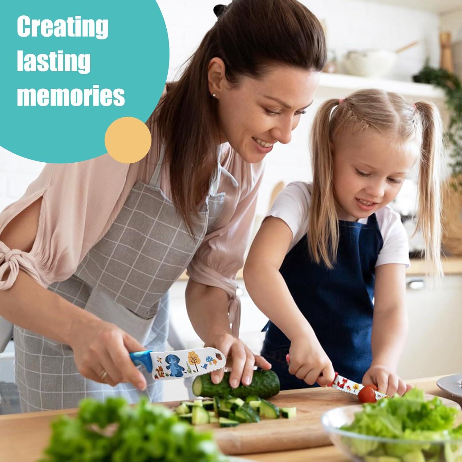 Juego de cuchillos para niños Kibbidea 4 piezas acero inoxidable