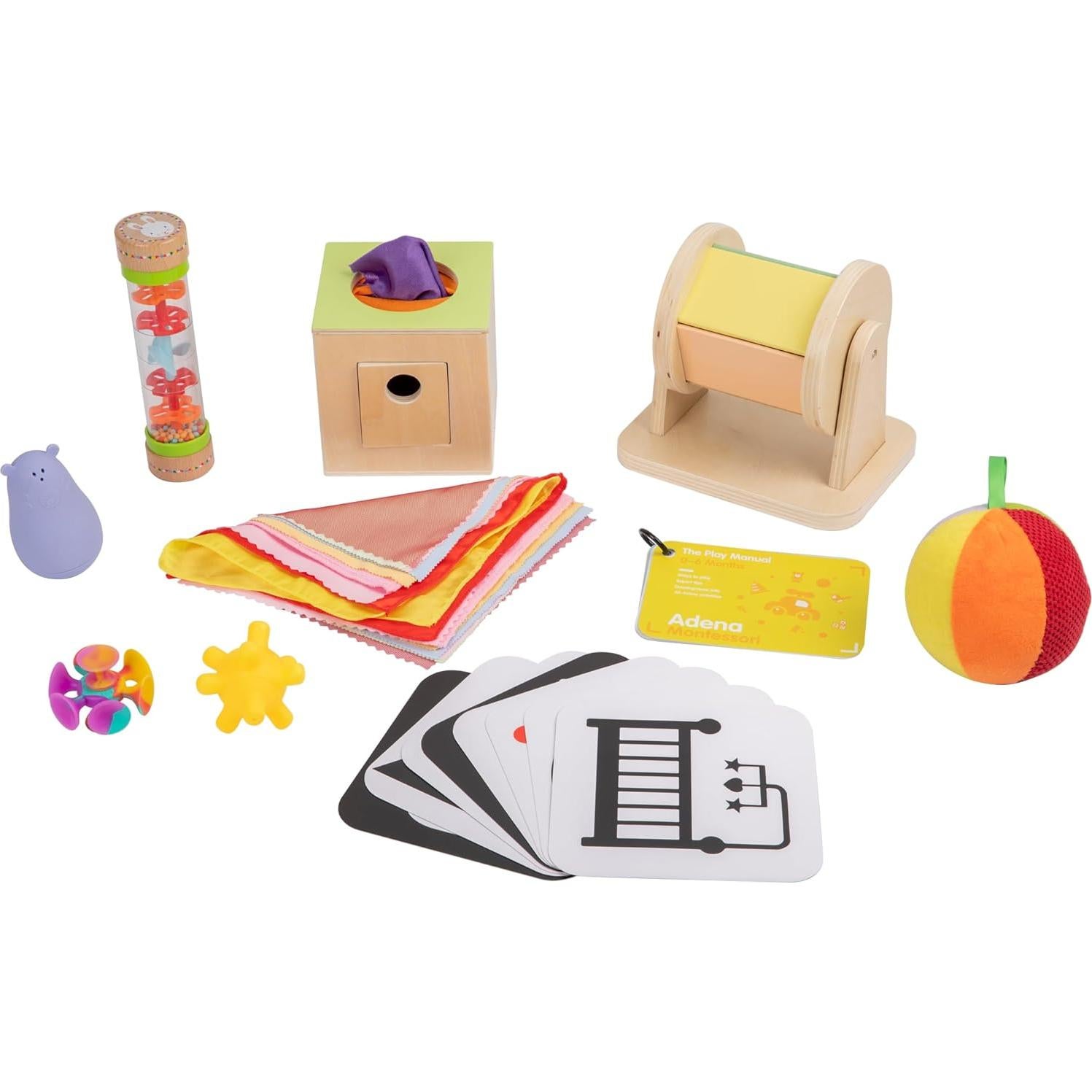 Kit de Juego Adena Montessori 9 en 1 para Bebé 0-6 Meses