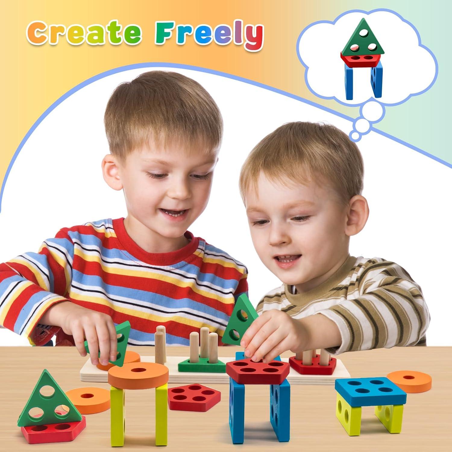 Juguete Montessori de Madera Hanari para Niños 18 Meses